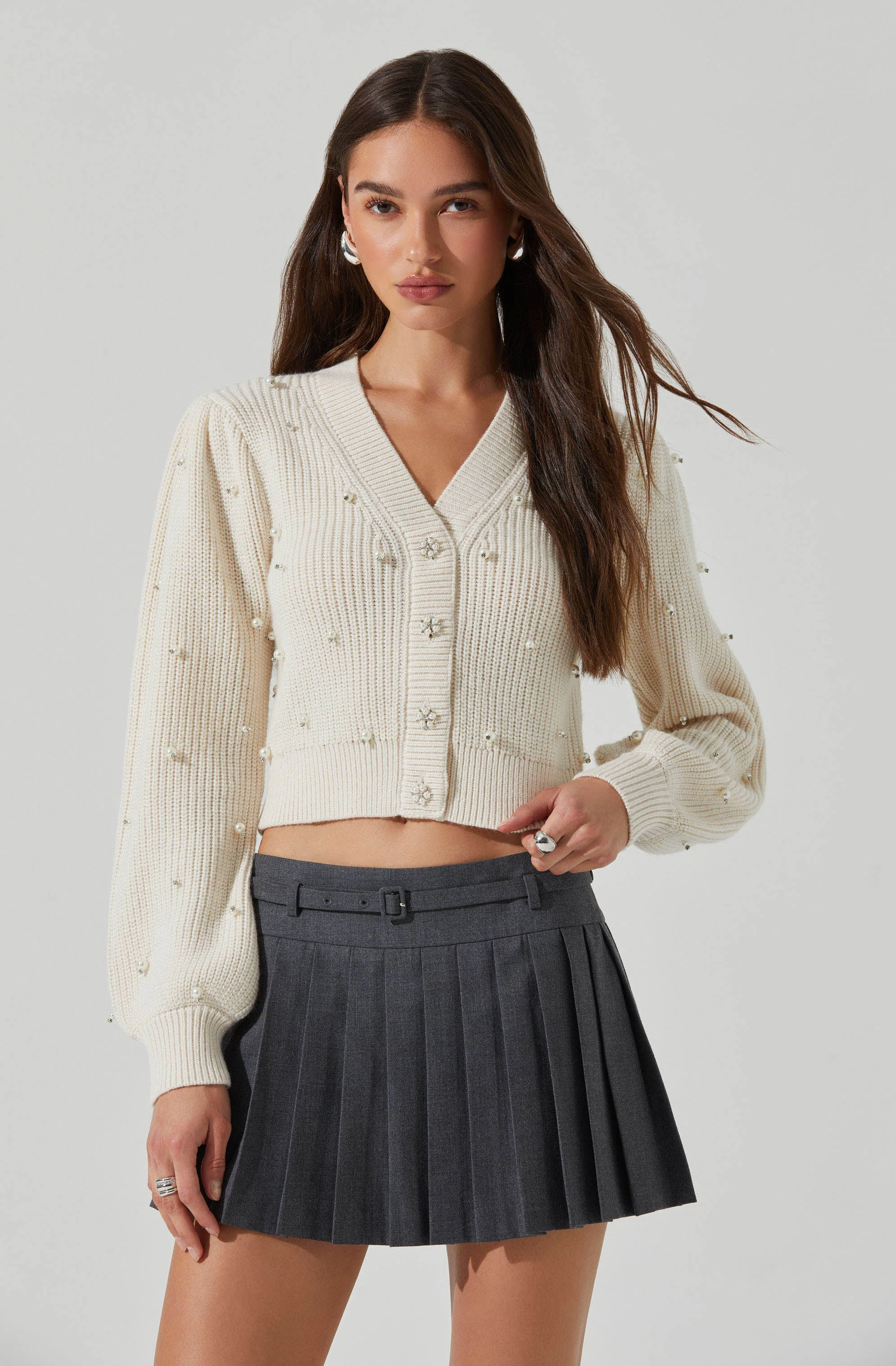 Delsie Pearl Embellished Cardigan - Image 4