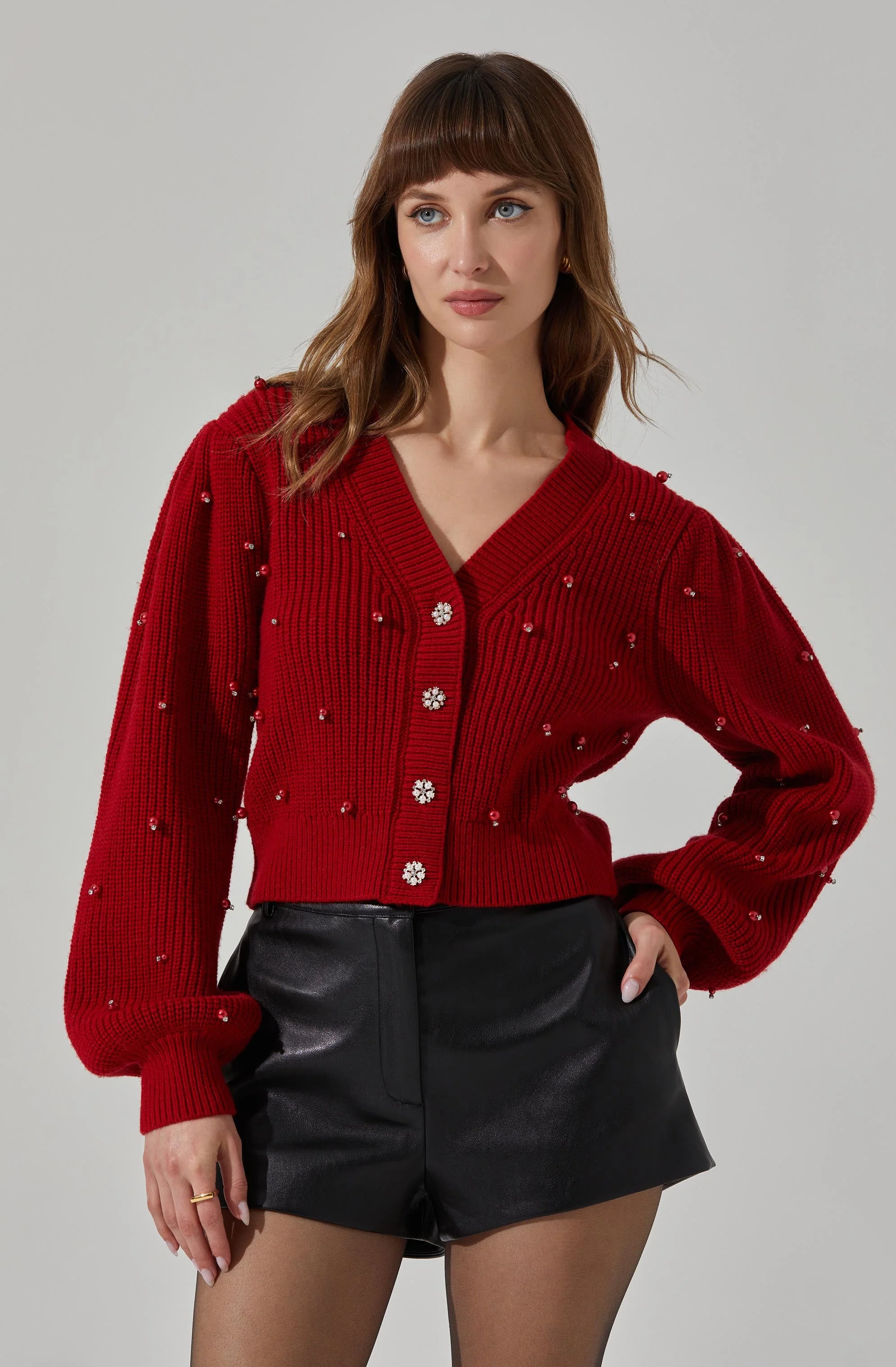 Delsie Pearl Embellished Cardigan - Image 7