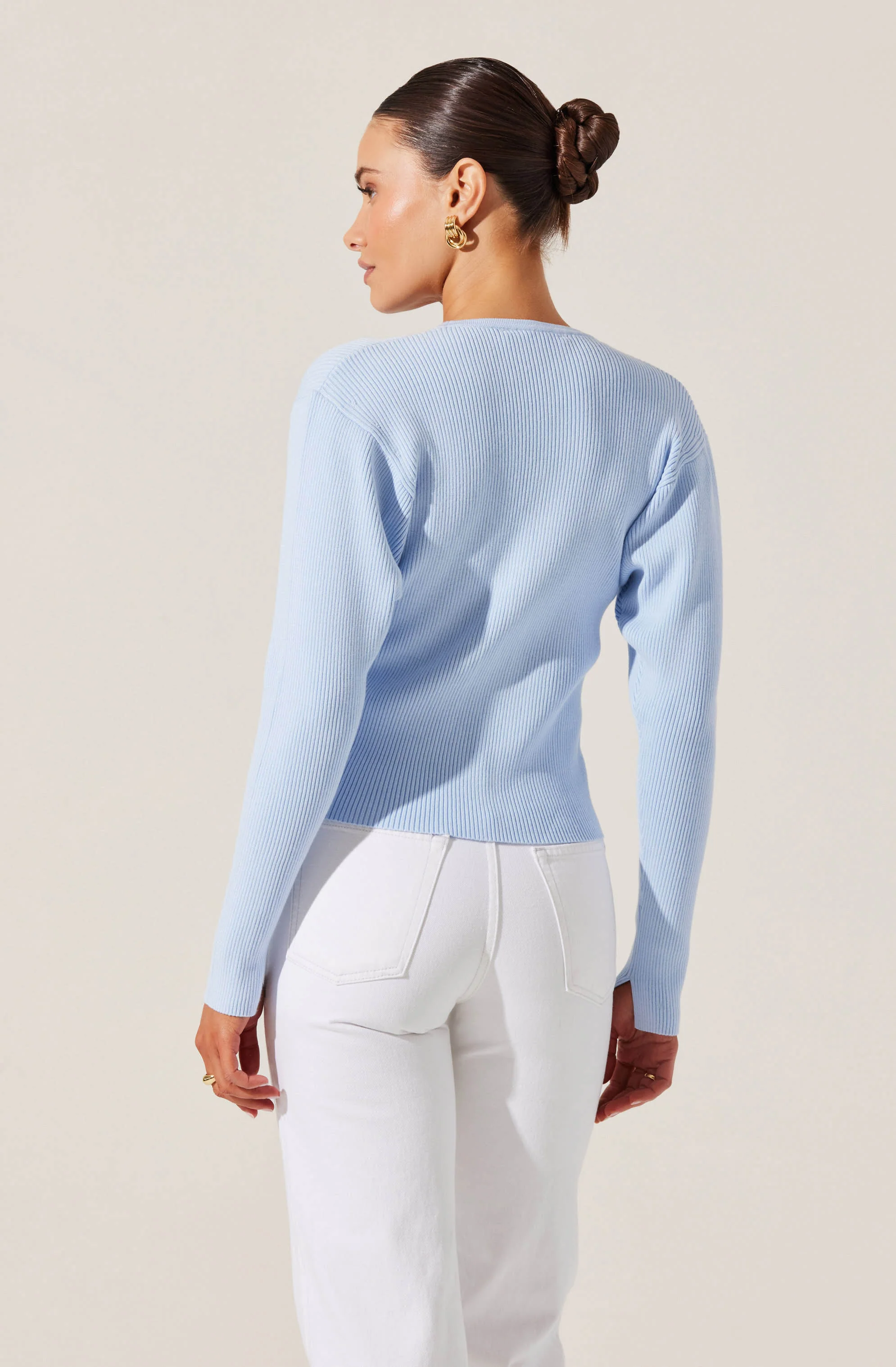 Delynn Ribbed Cardigan Sweater - Image 12