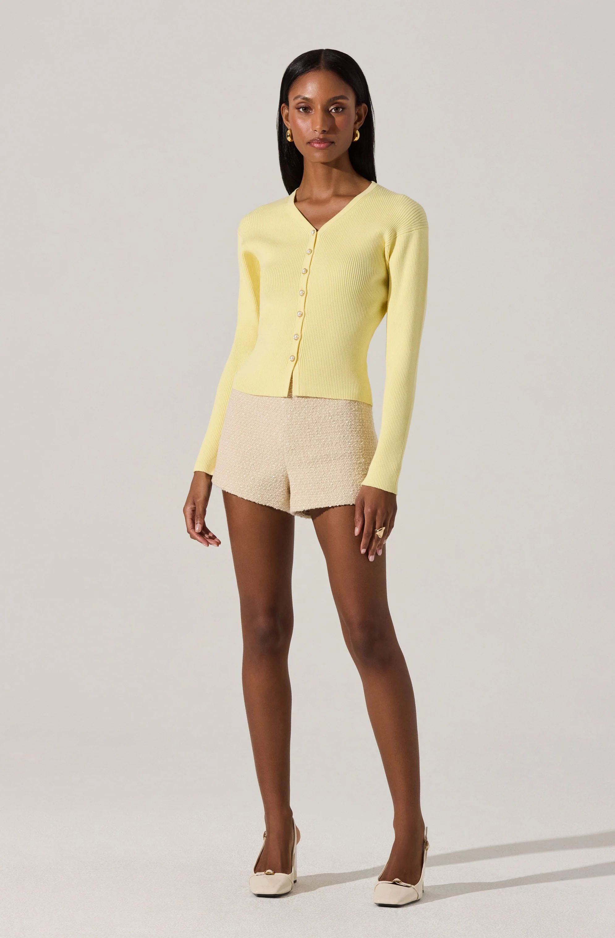 Delynn Ribbed Cardigan Sweater - Image 3