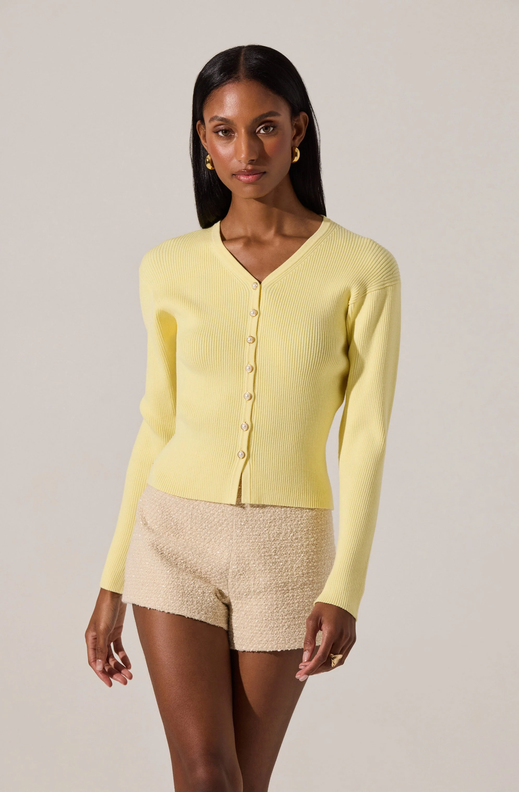 Delynn Ribbed Cardigan Sweater - Image 4