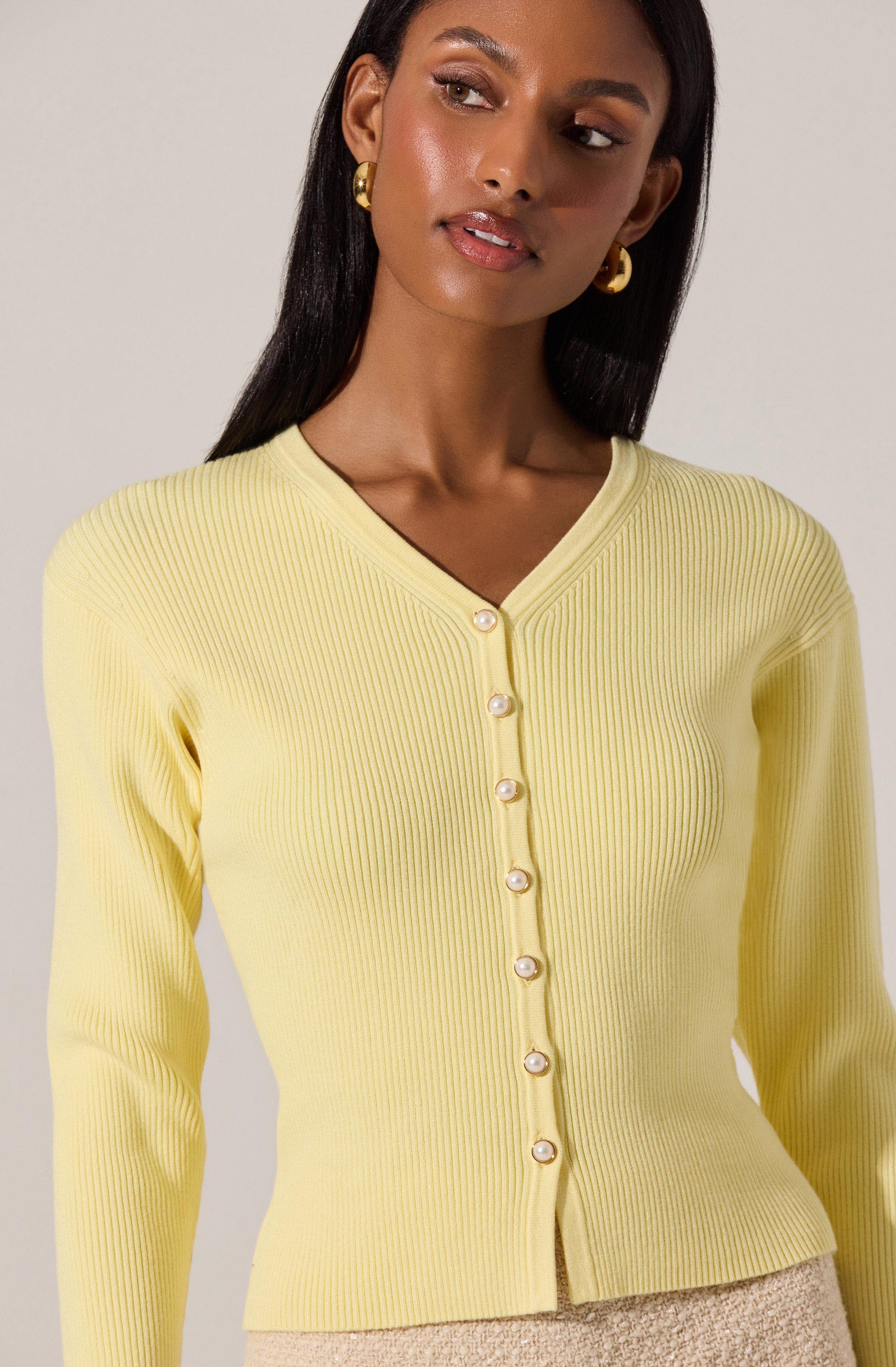 Delynn Ribbed Cardigan Sweater - Image 6