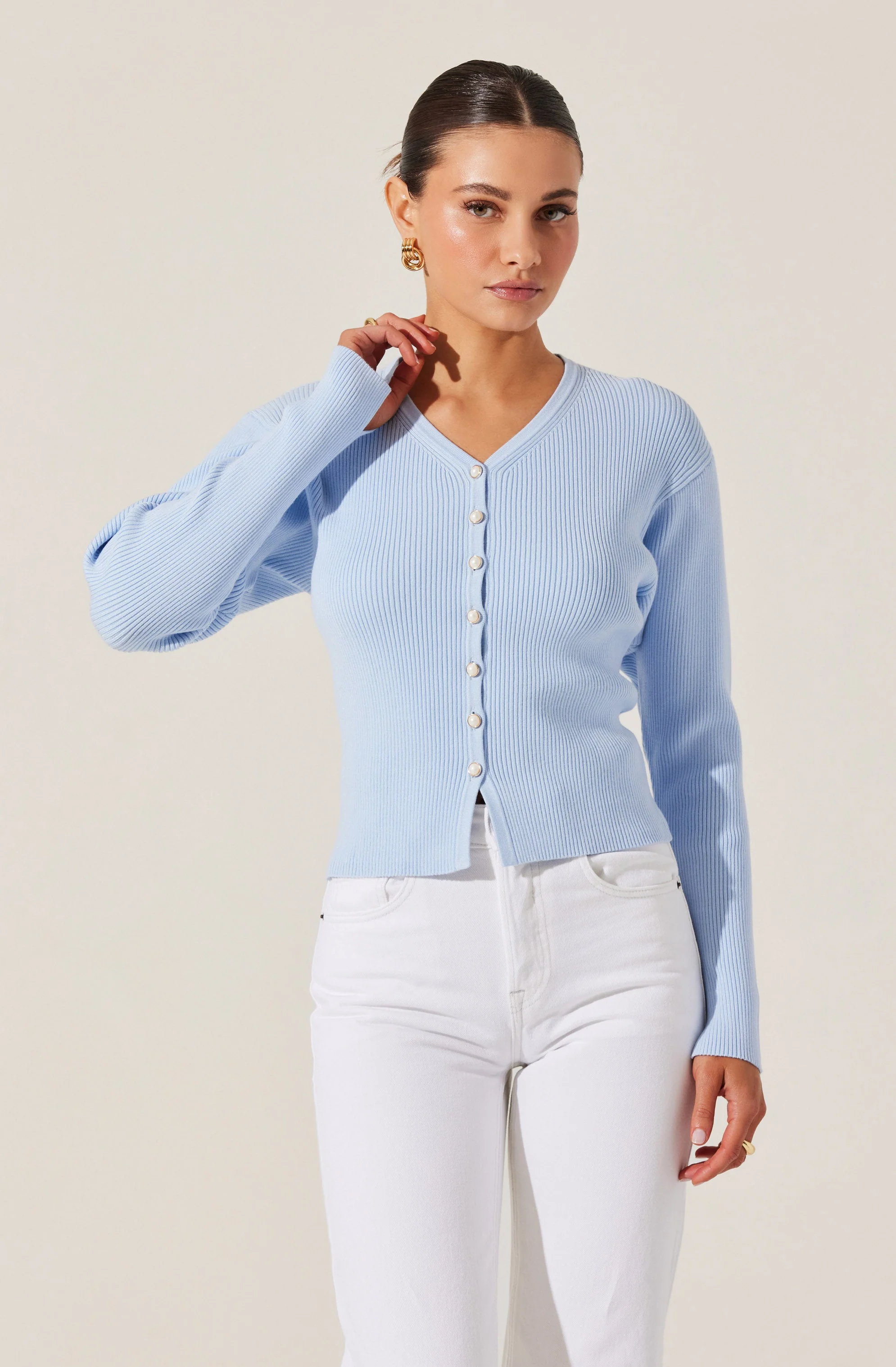 Delynn Ribbed Cardigan Sweater - Image 9