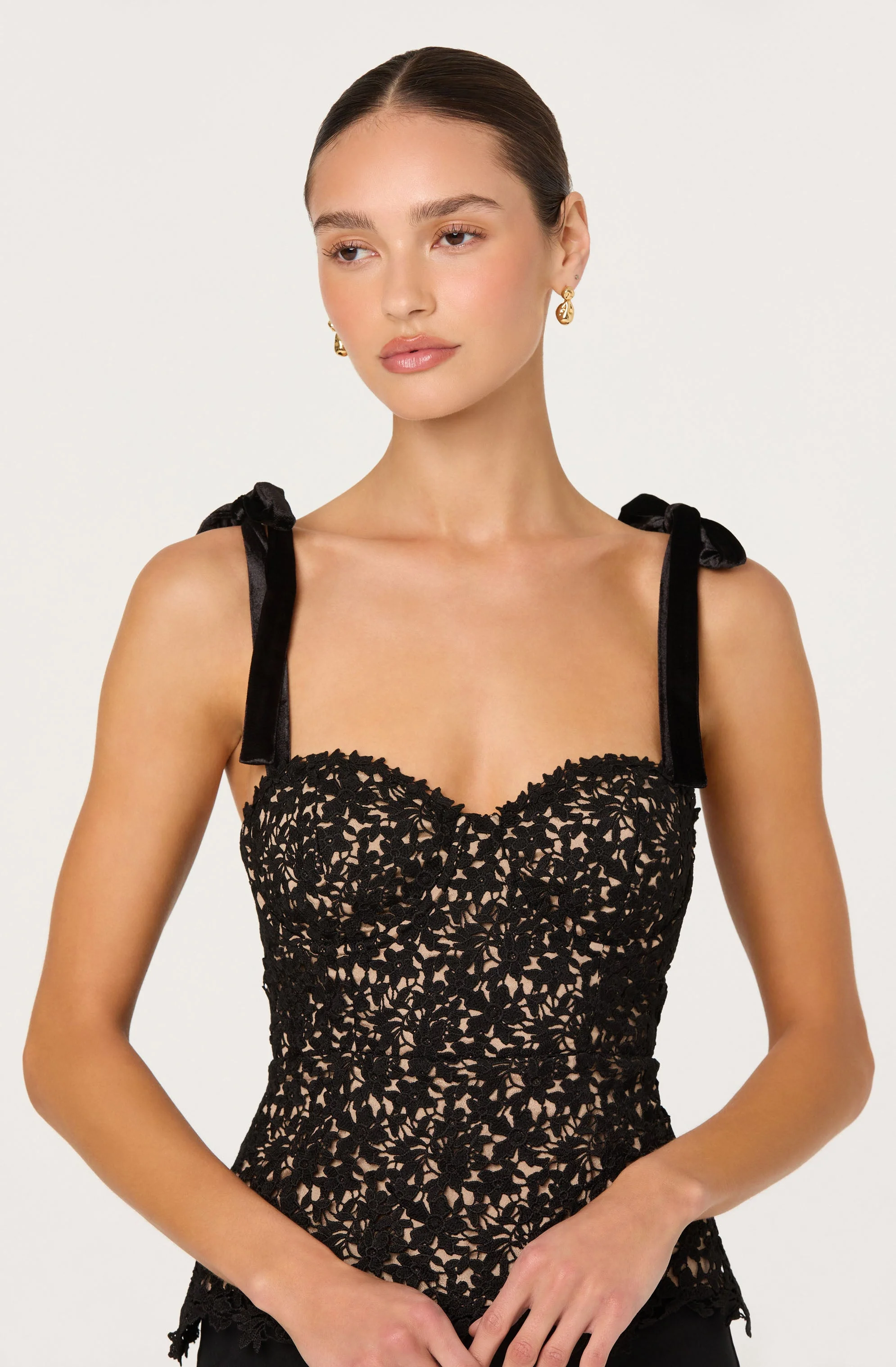 Donne Floral Lace Bustier Top - Image 3
