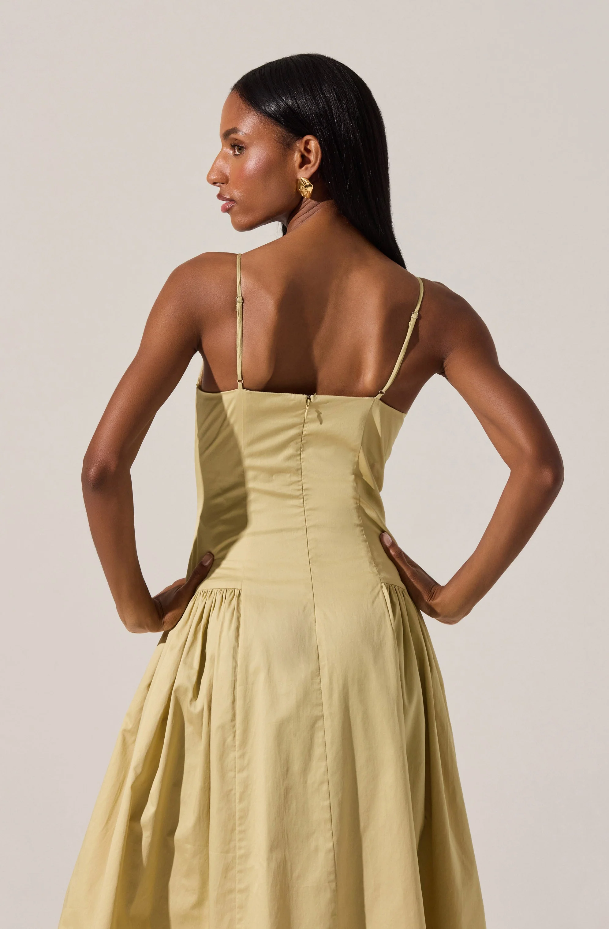 High Square Neck Midi Dress - Image 16