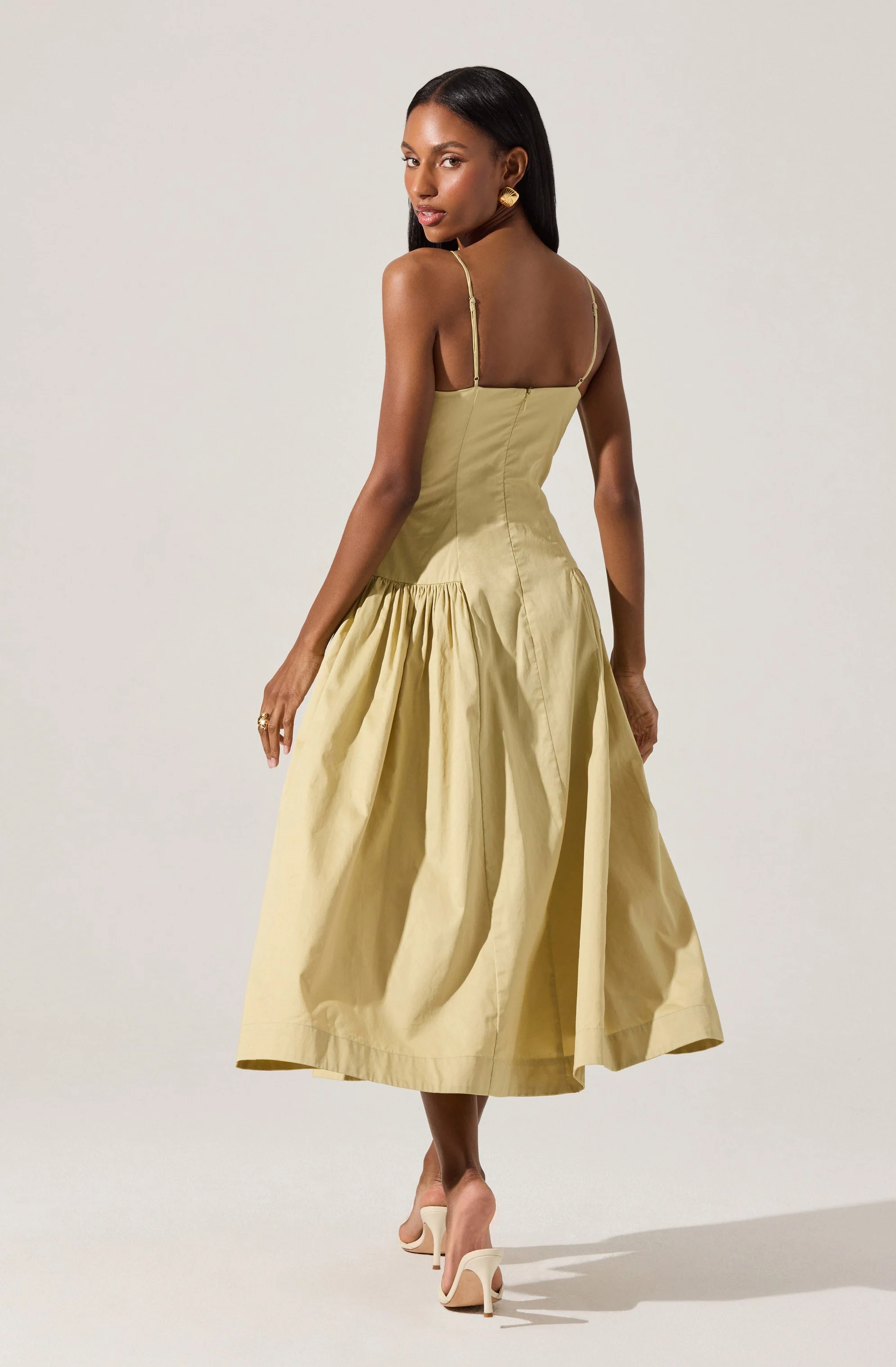 High Square Neck Midi Dress - Image 18