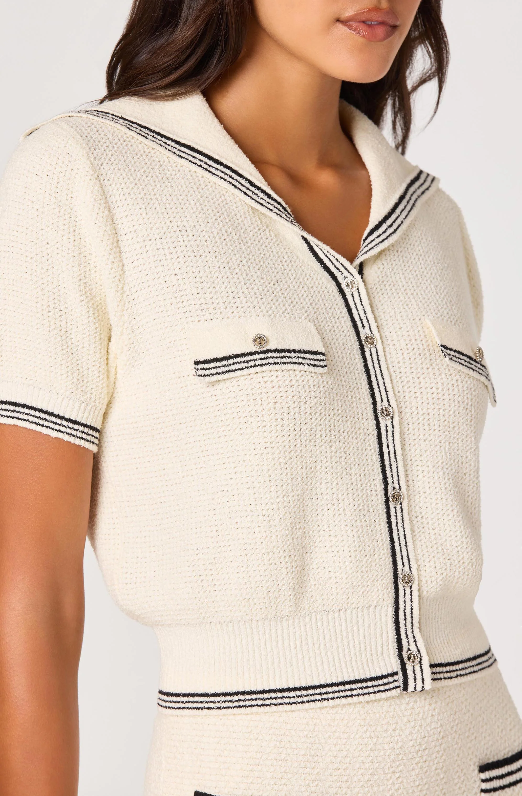 Dynasty Terry Knit Sailor Cardigan - Image 5