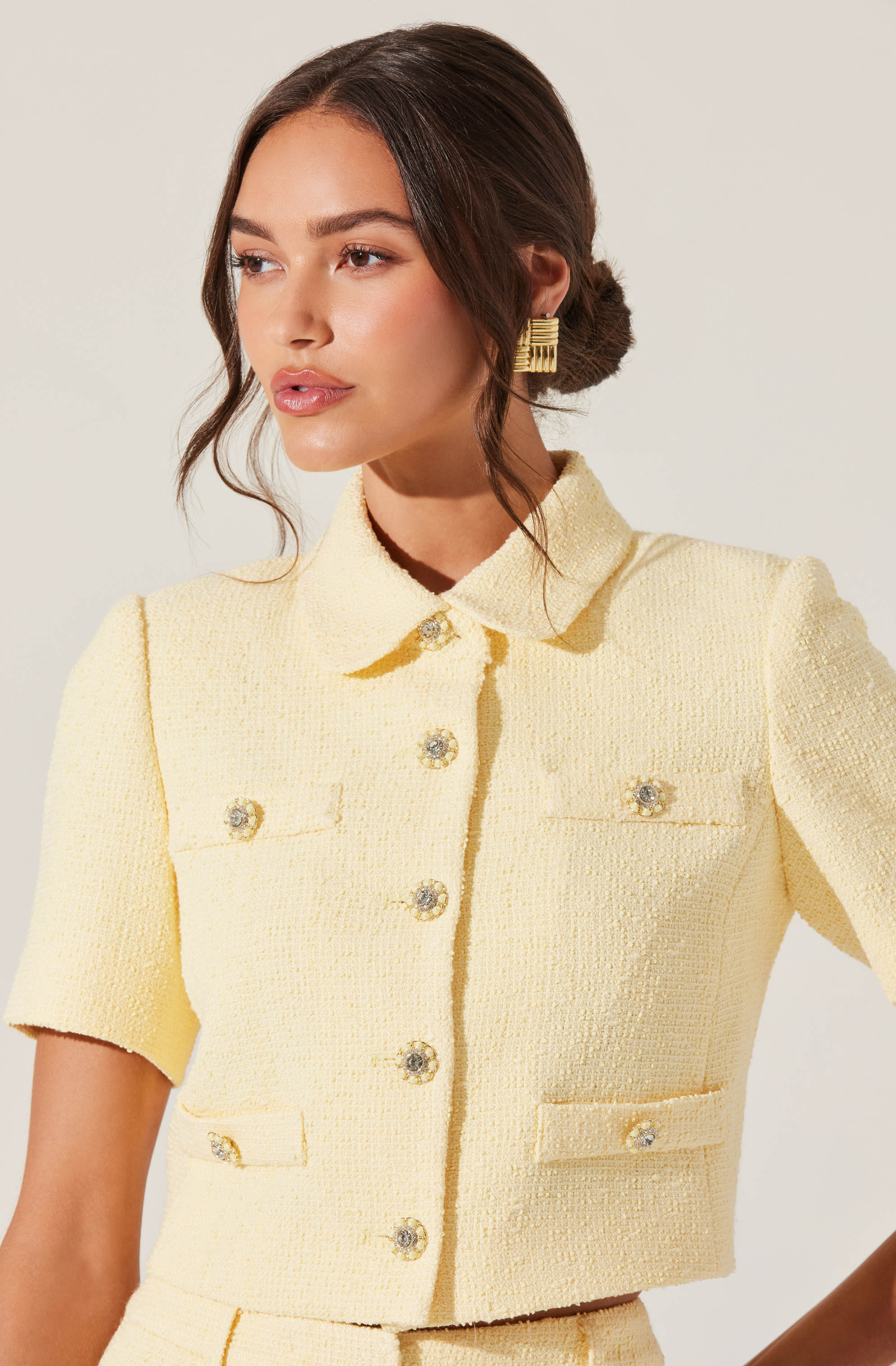 Eaton Tweed Cropped Jacket - Image 4