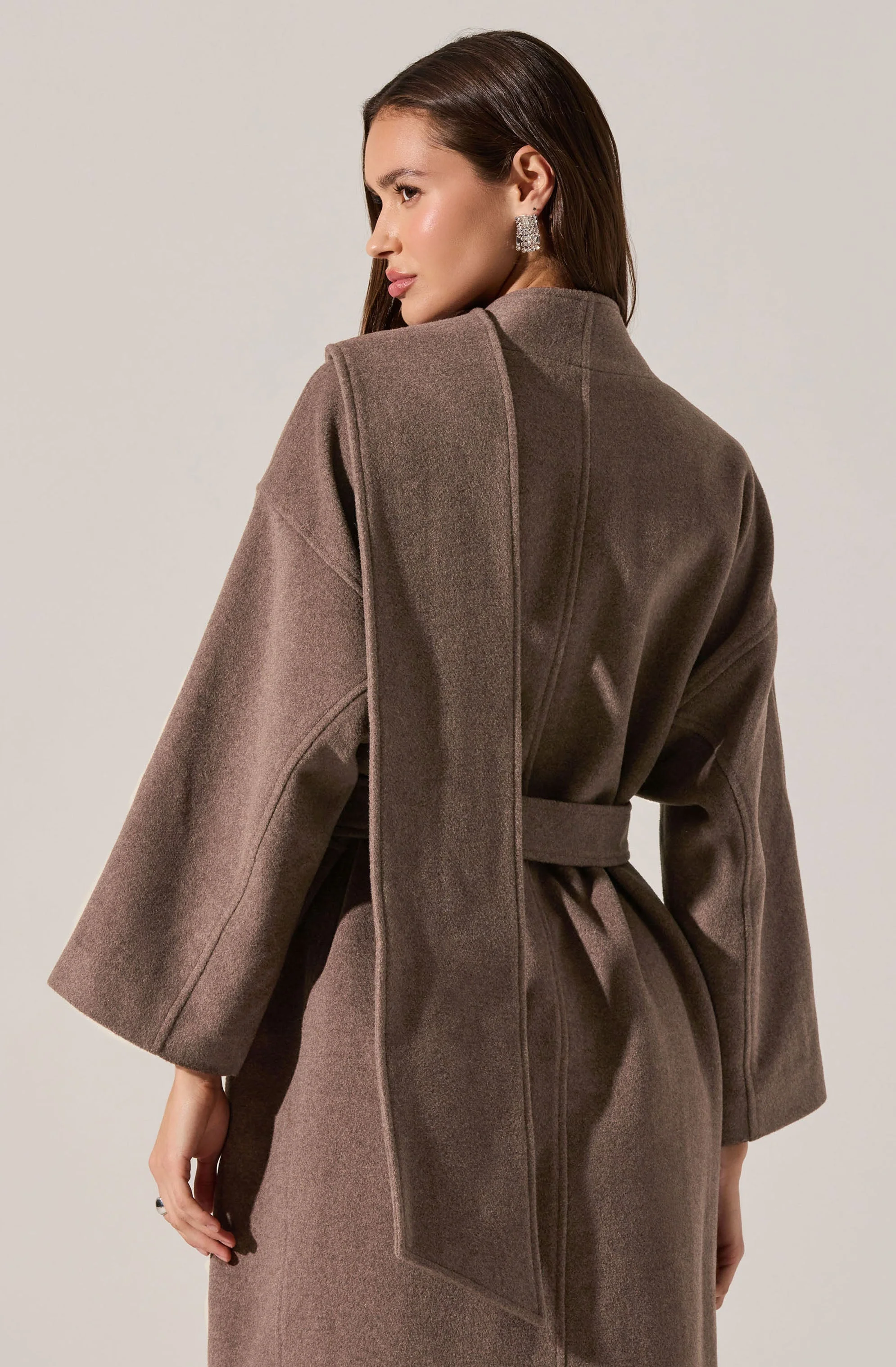 Elaxi Longline Wrap Scarf Coat - Image 6