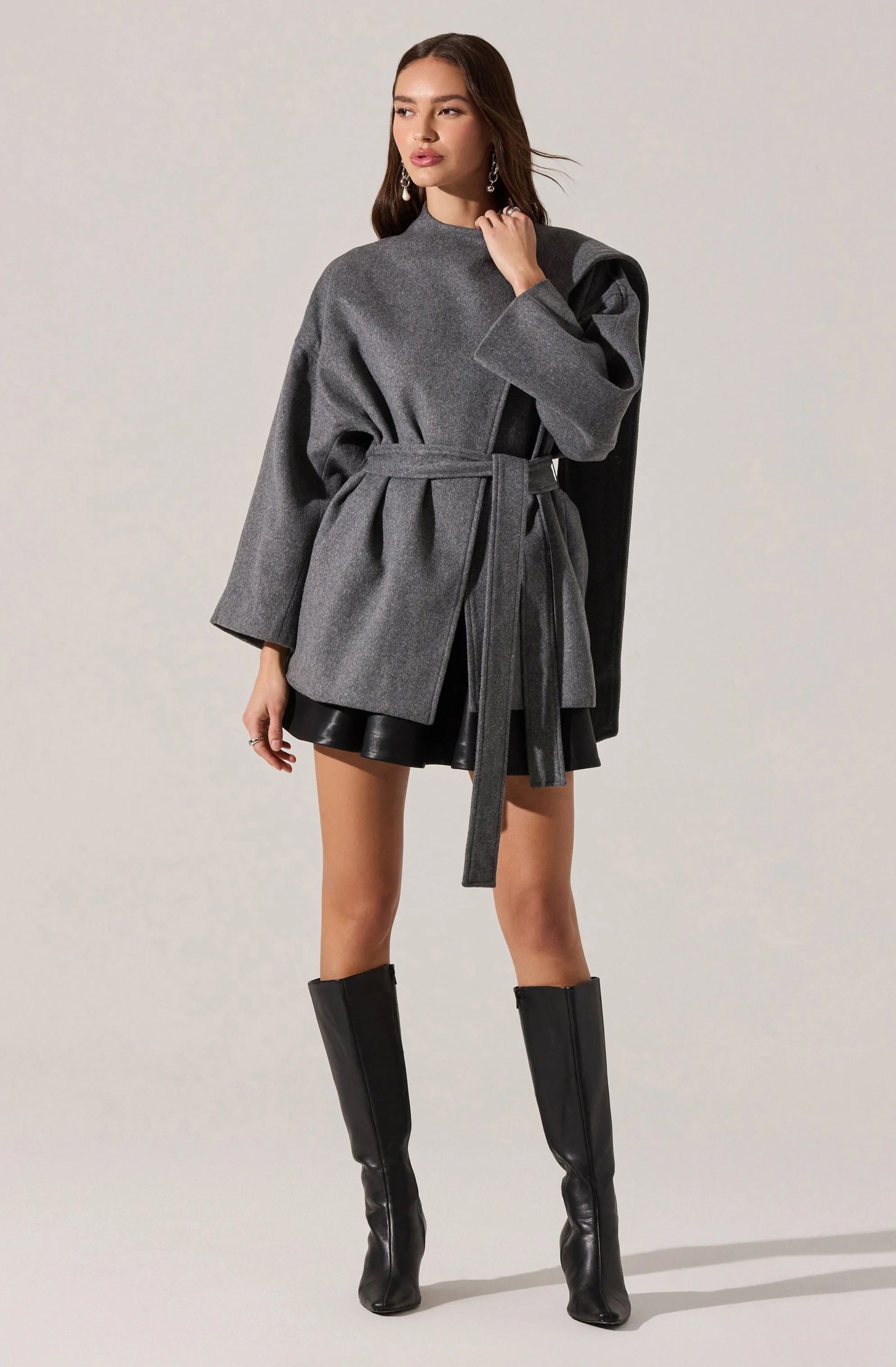 Elaxi Oversized Wrap Scarf Coat - Image 3