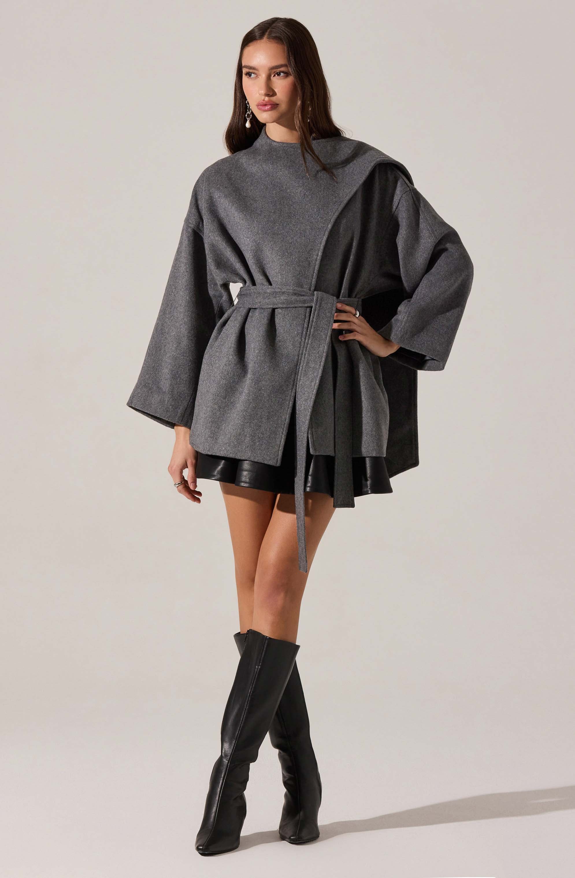 Elaxi Oversized Wrap Scarf Coat - Image 5