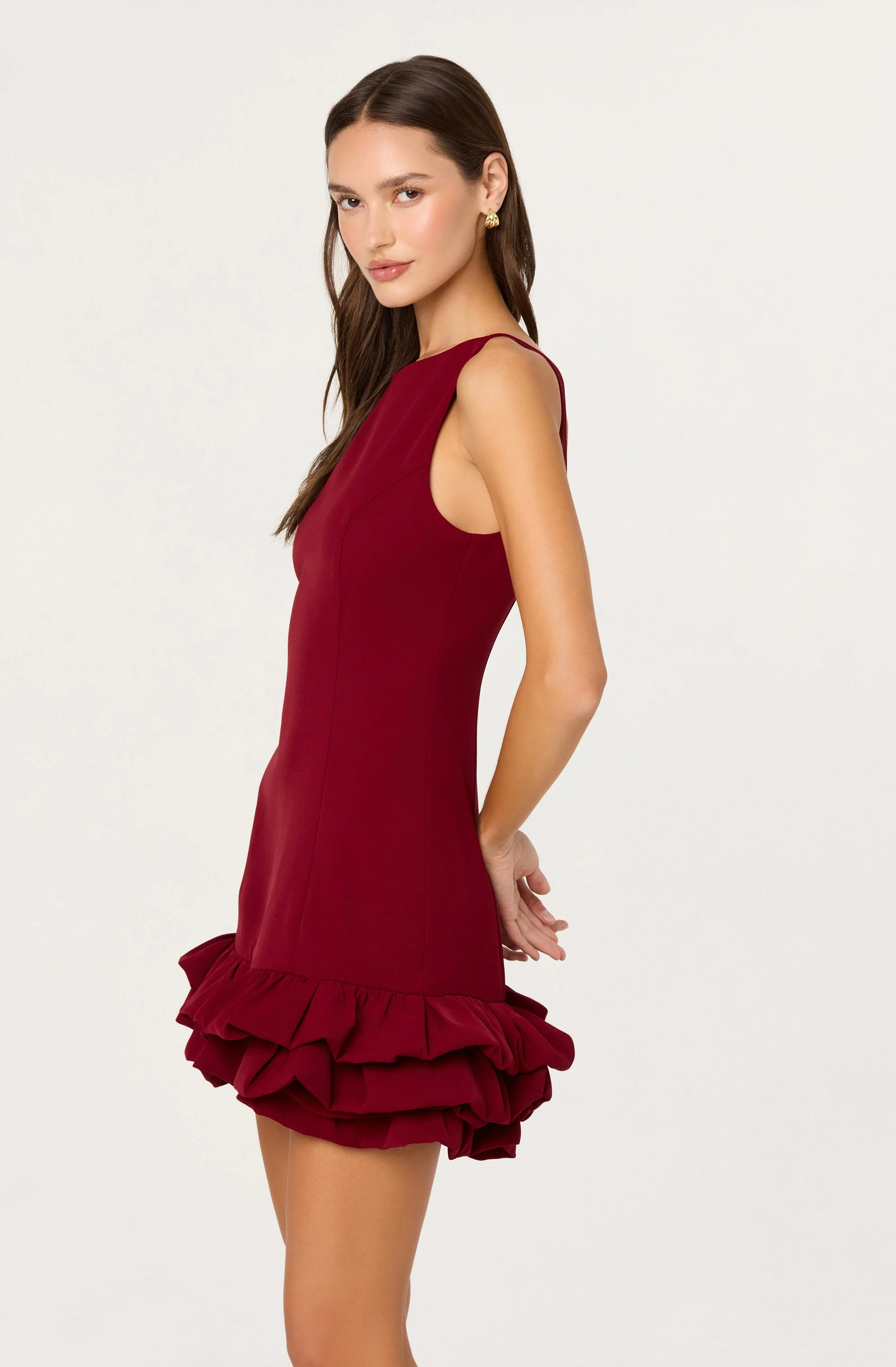 Elexis Ruffle Hem Mini Dress - Image 8