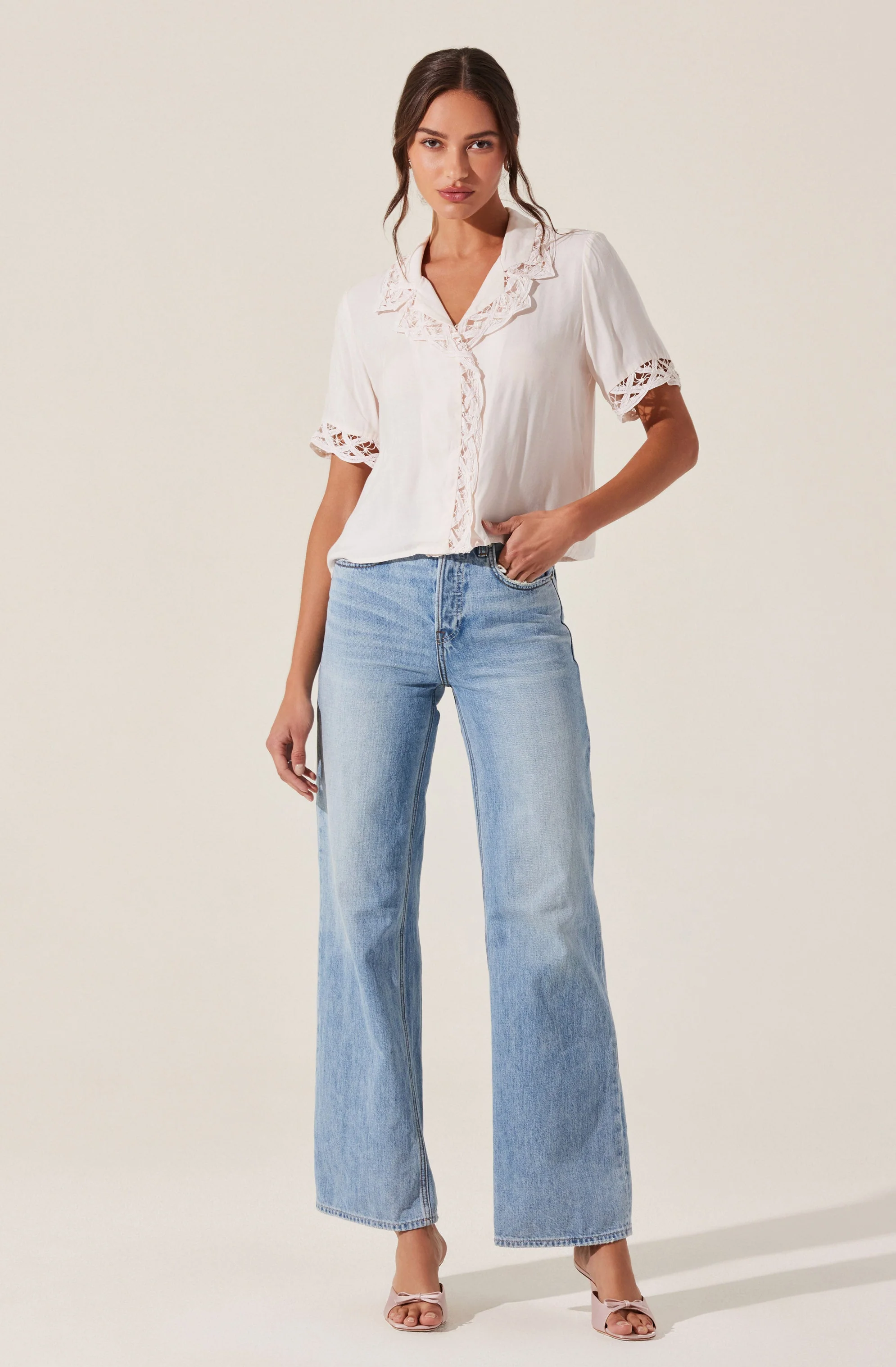 Elinda Lace Trim Top - Image 5