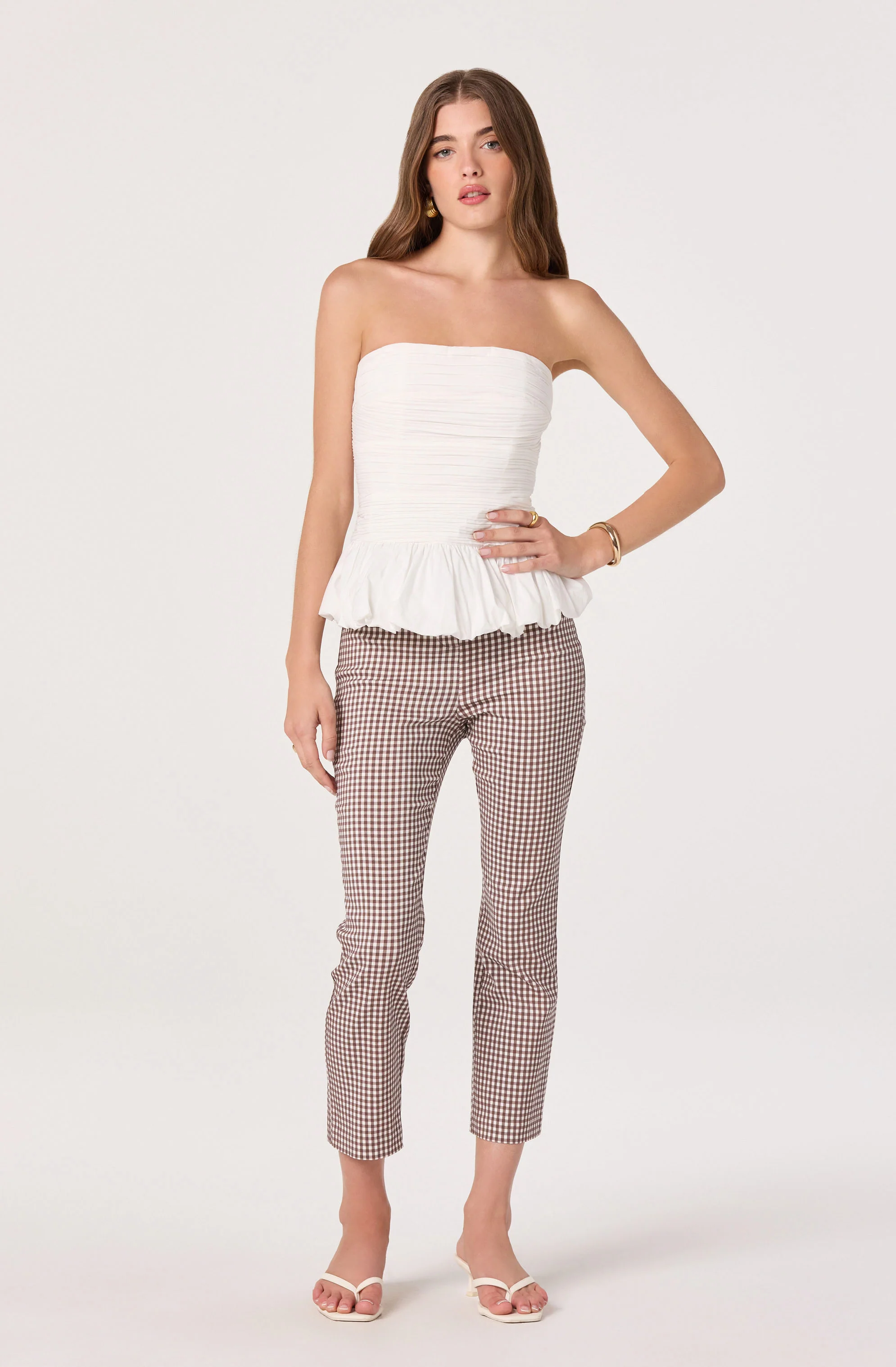 Ella Strapless Bubble Hem Top - Image 2