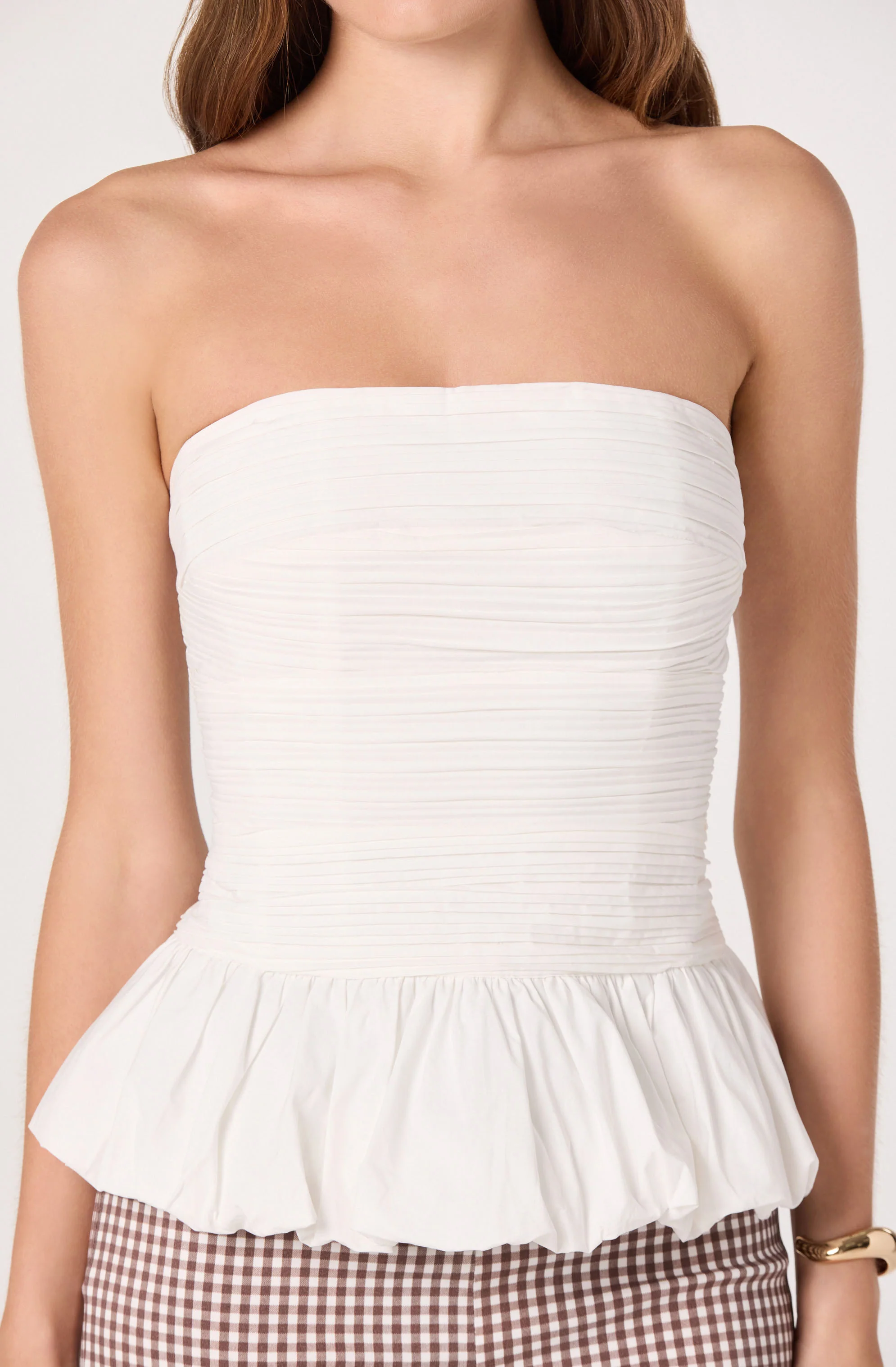 Ella Strapless Bubble Hem Top - Image 5