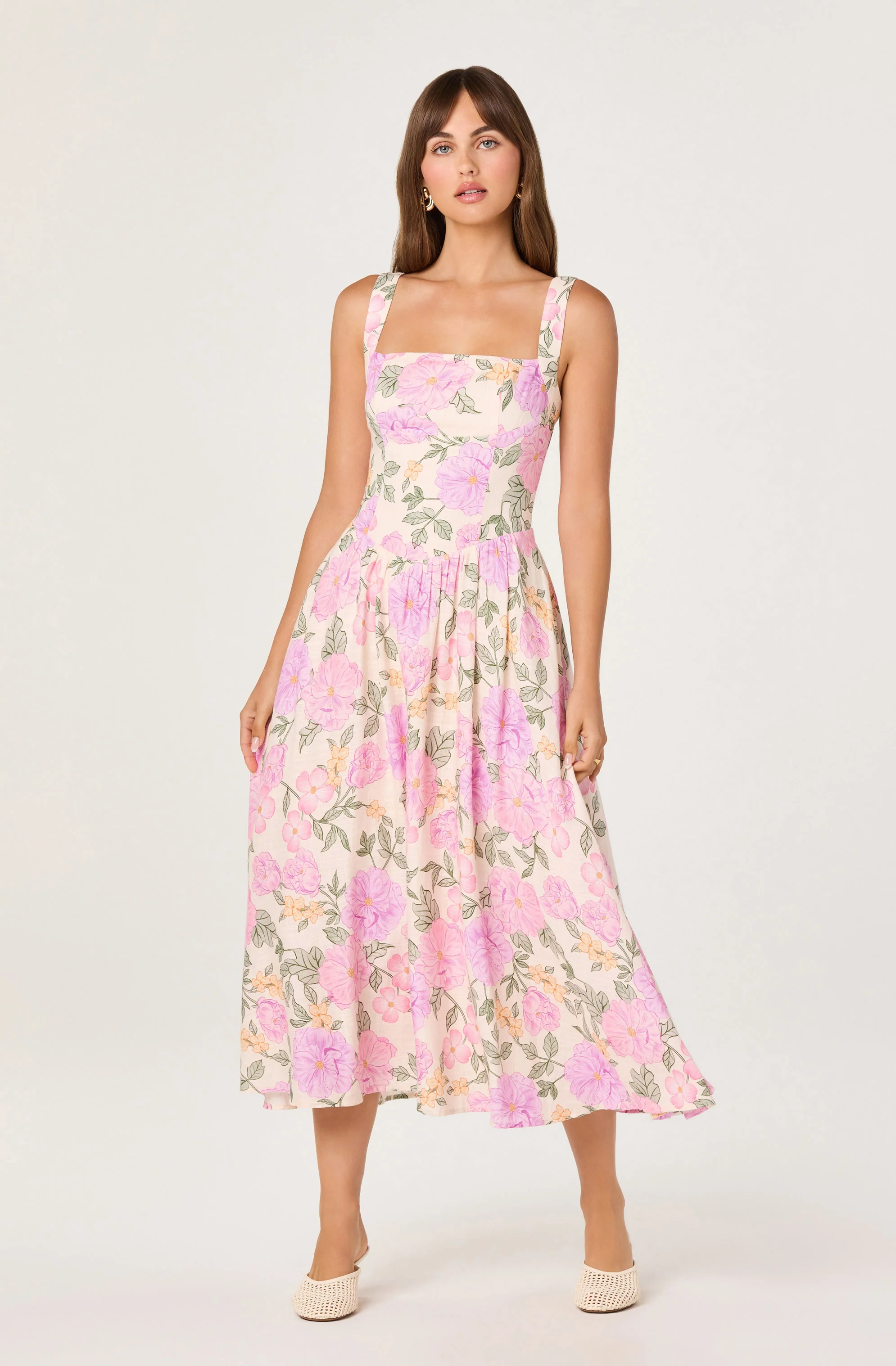 Elodie Floral Midi Dress - Image 2