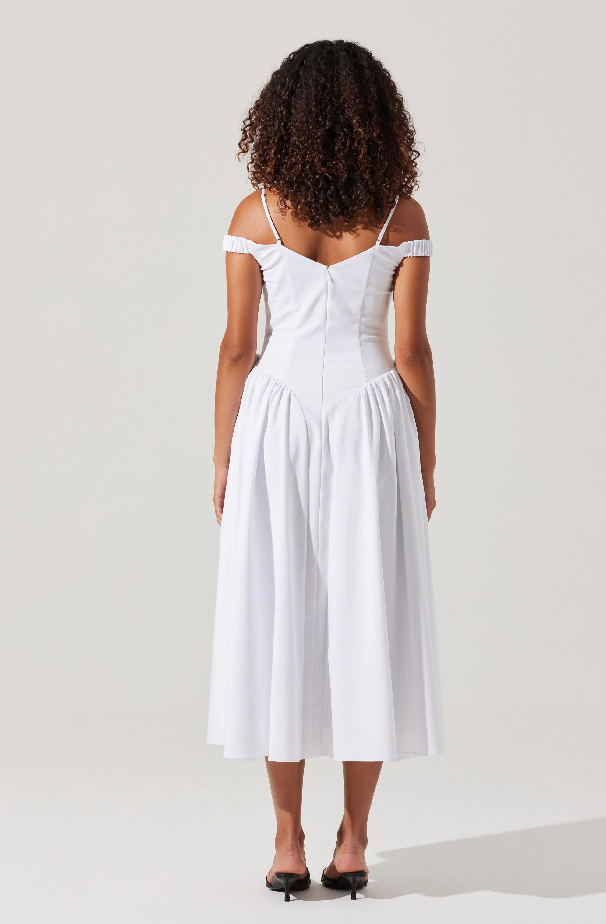 Elvinia Off Shoulder Midi Dress - Image 12