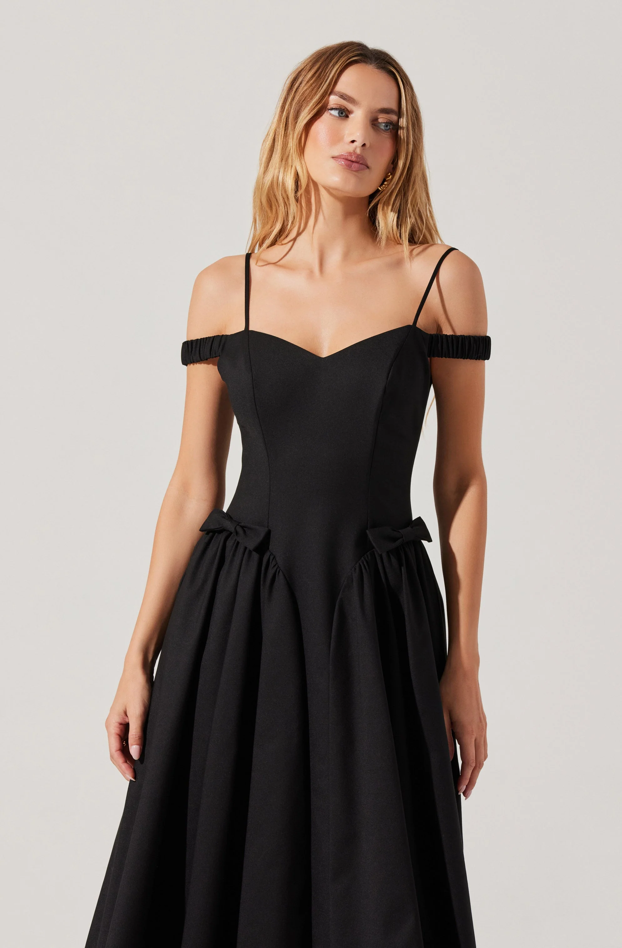 Elvinia Off Shoulder Midi Dress - Image 3