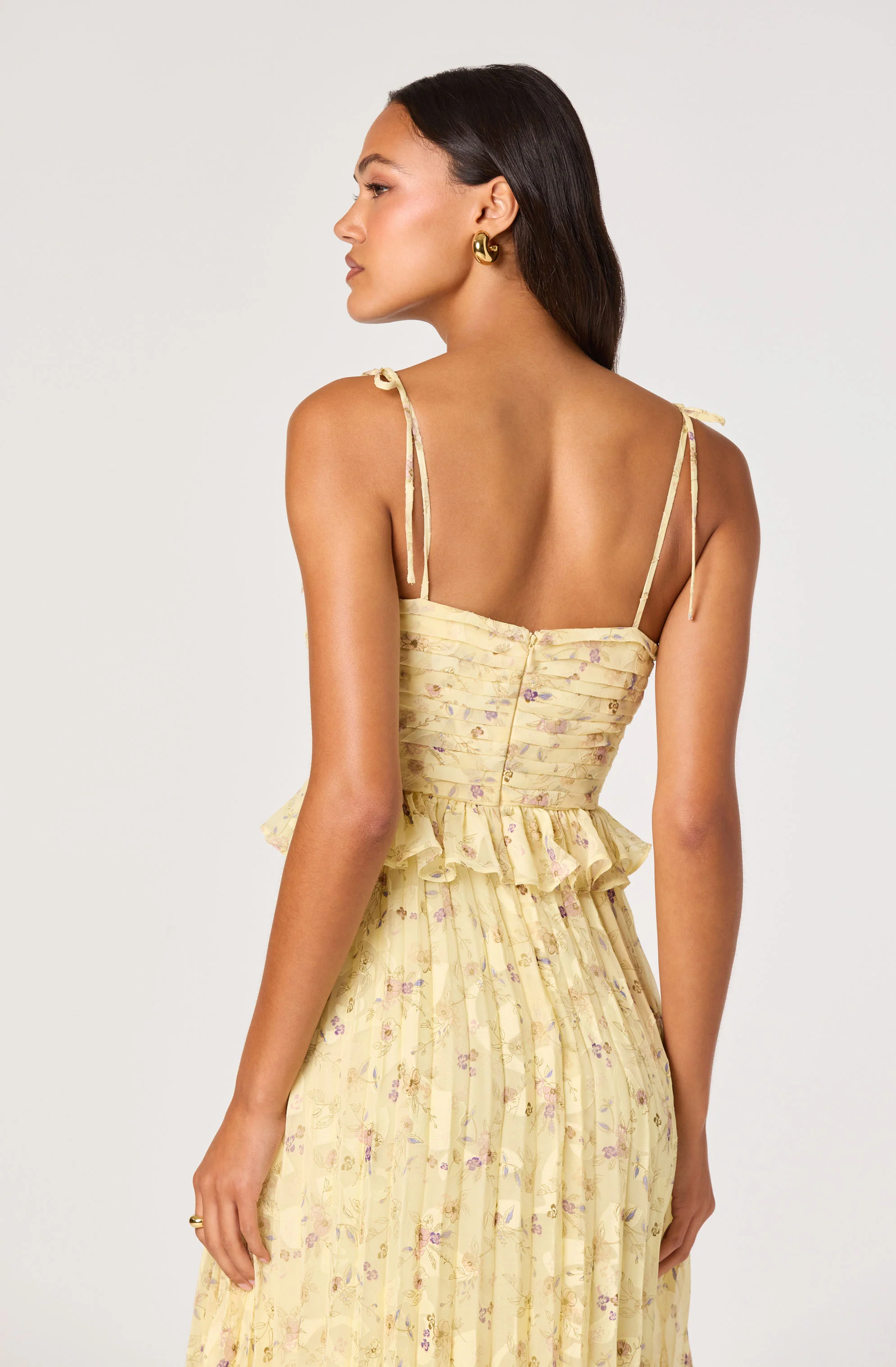 Emerys Pleated Floral Midi Dress - Image 8