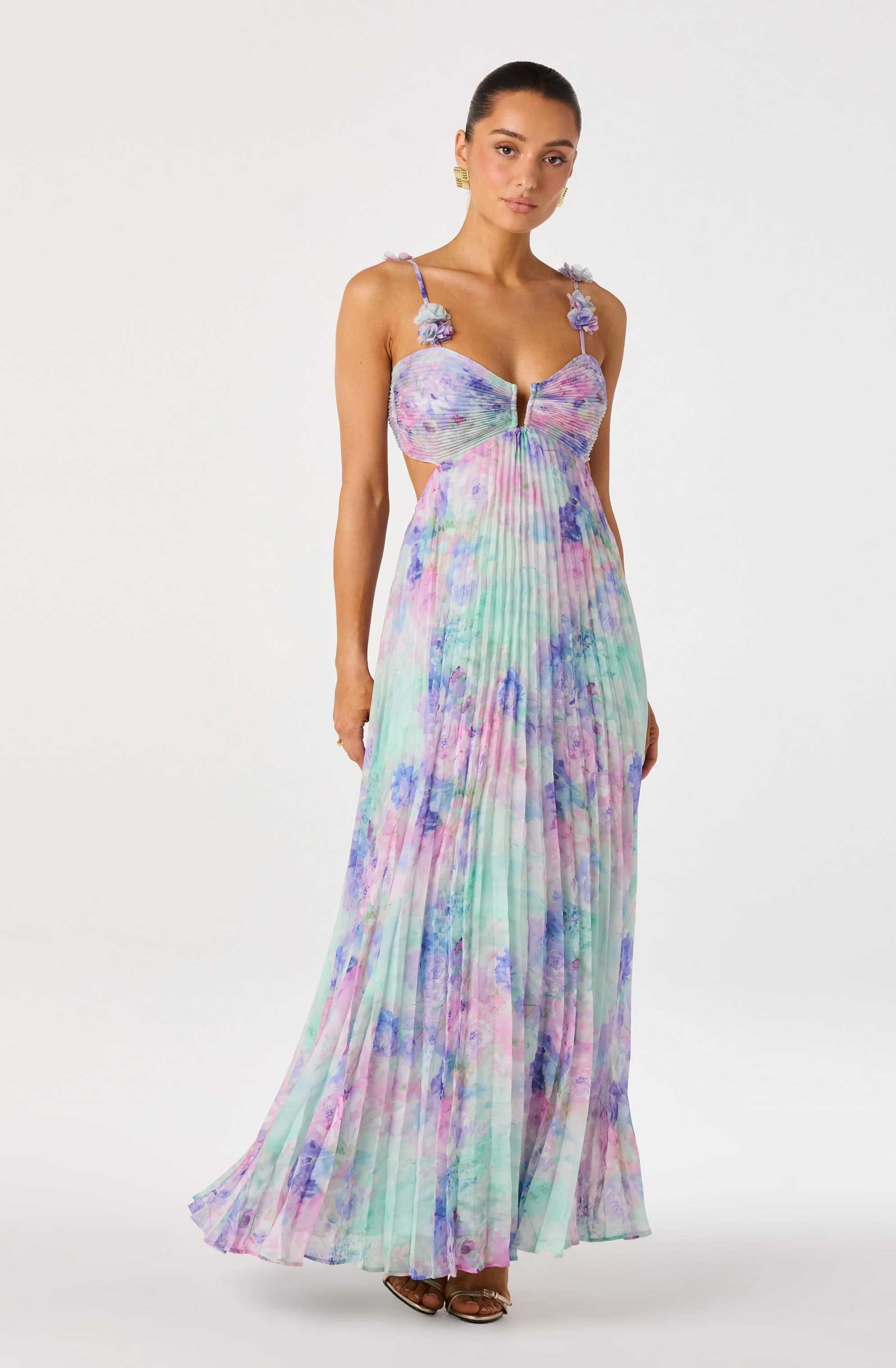 Emese Floral Cutout Maxi Dress - Image 10