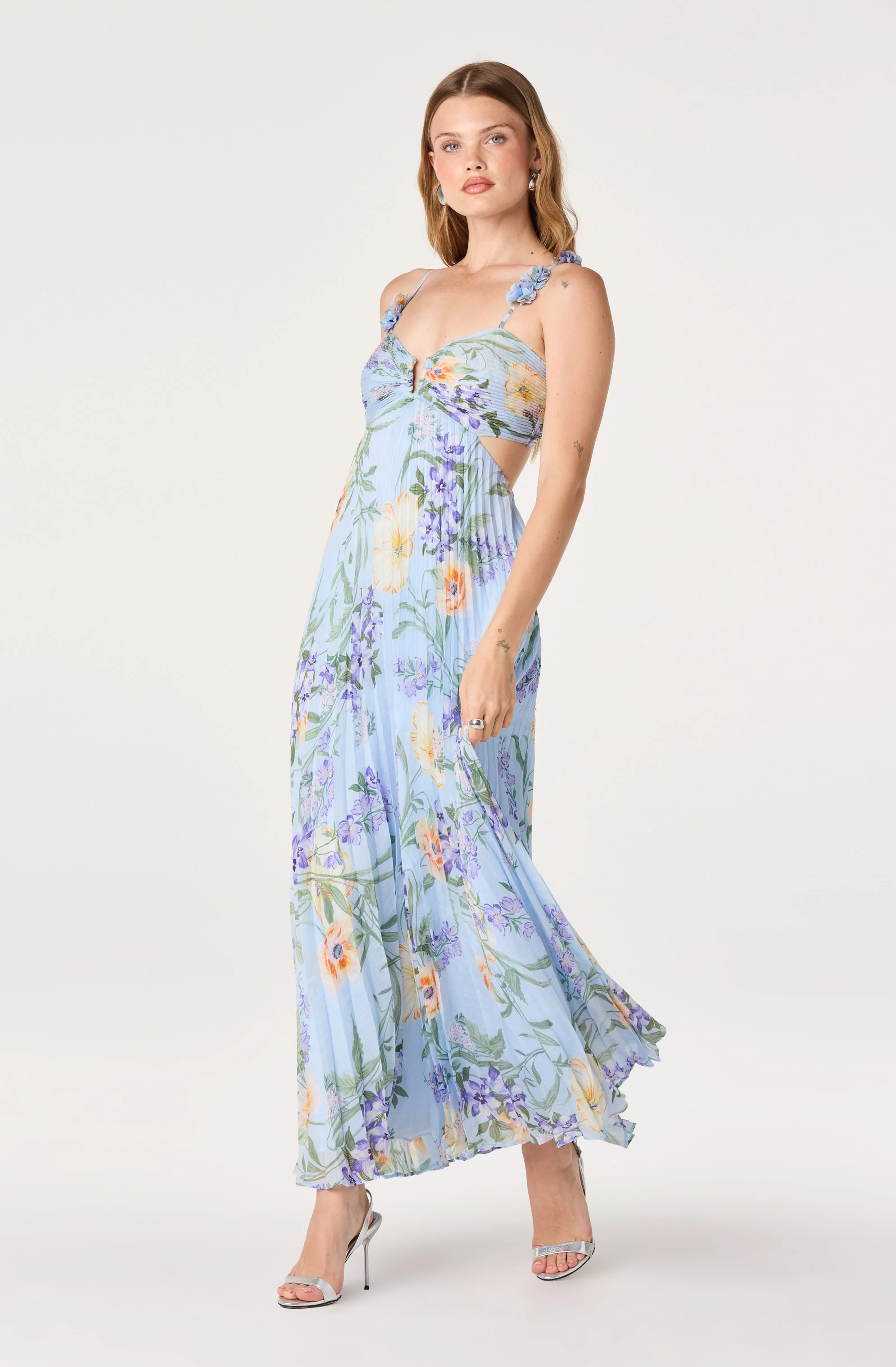Emese Floral Cutout Maxi Dress - Image 13