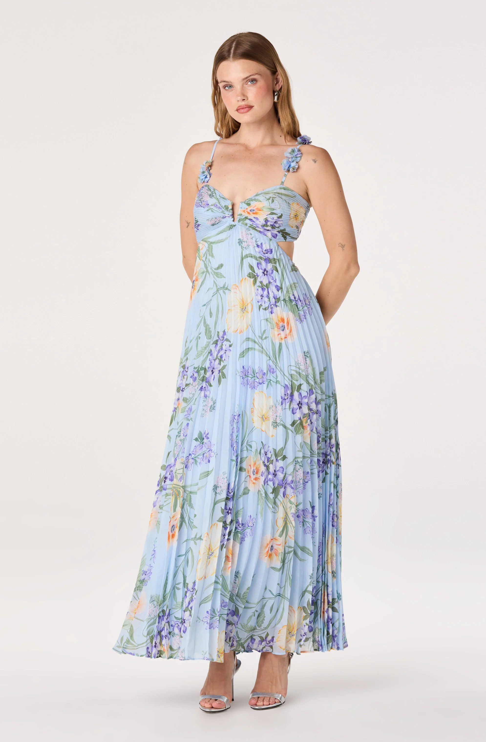 Emese Floral Cutout Maxi Dress - Image 14