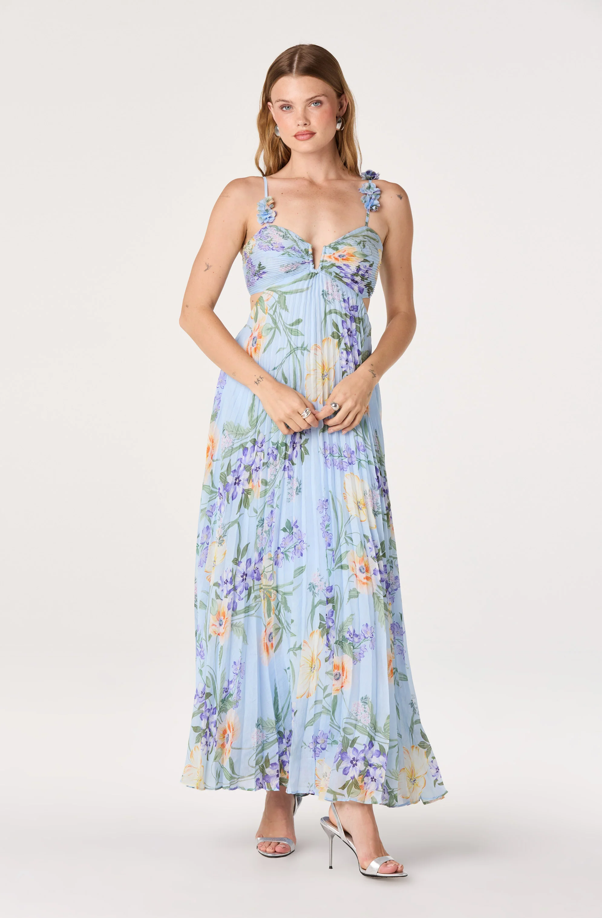 Emese Floral Cutout Maxi Dress - Image 16