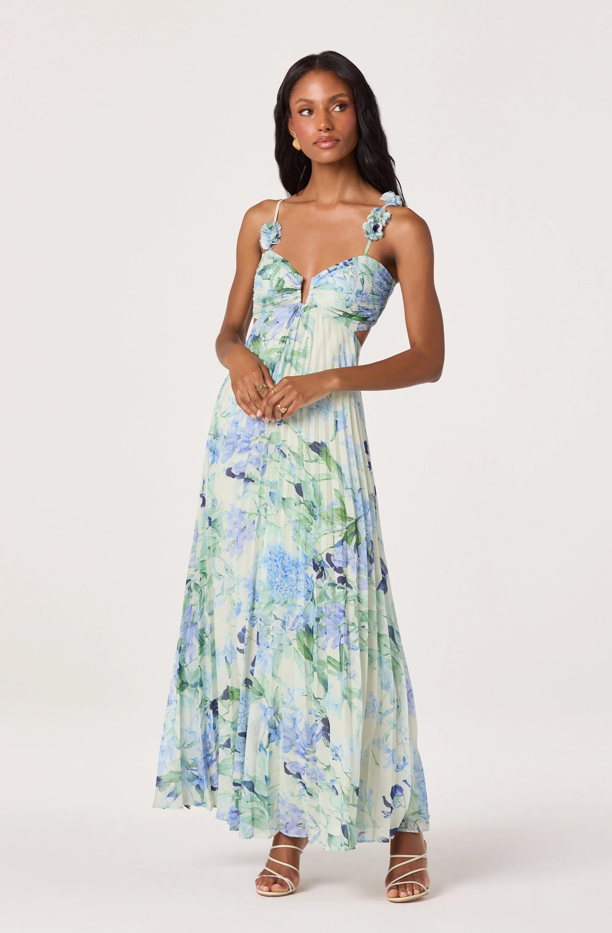 Emese Floral Cutout Maxi Dress - Image 4