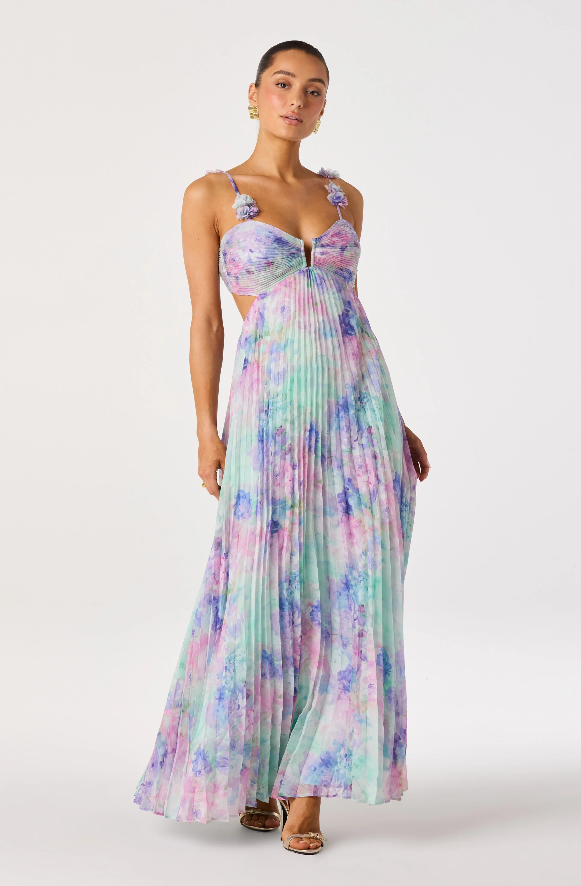 Emese Floral Cutout Maxi Dress - Image 7