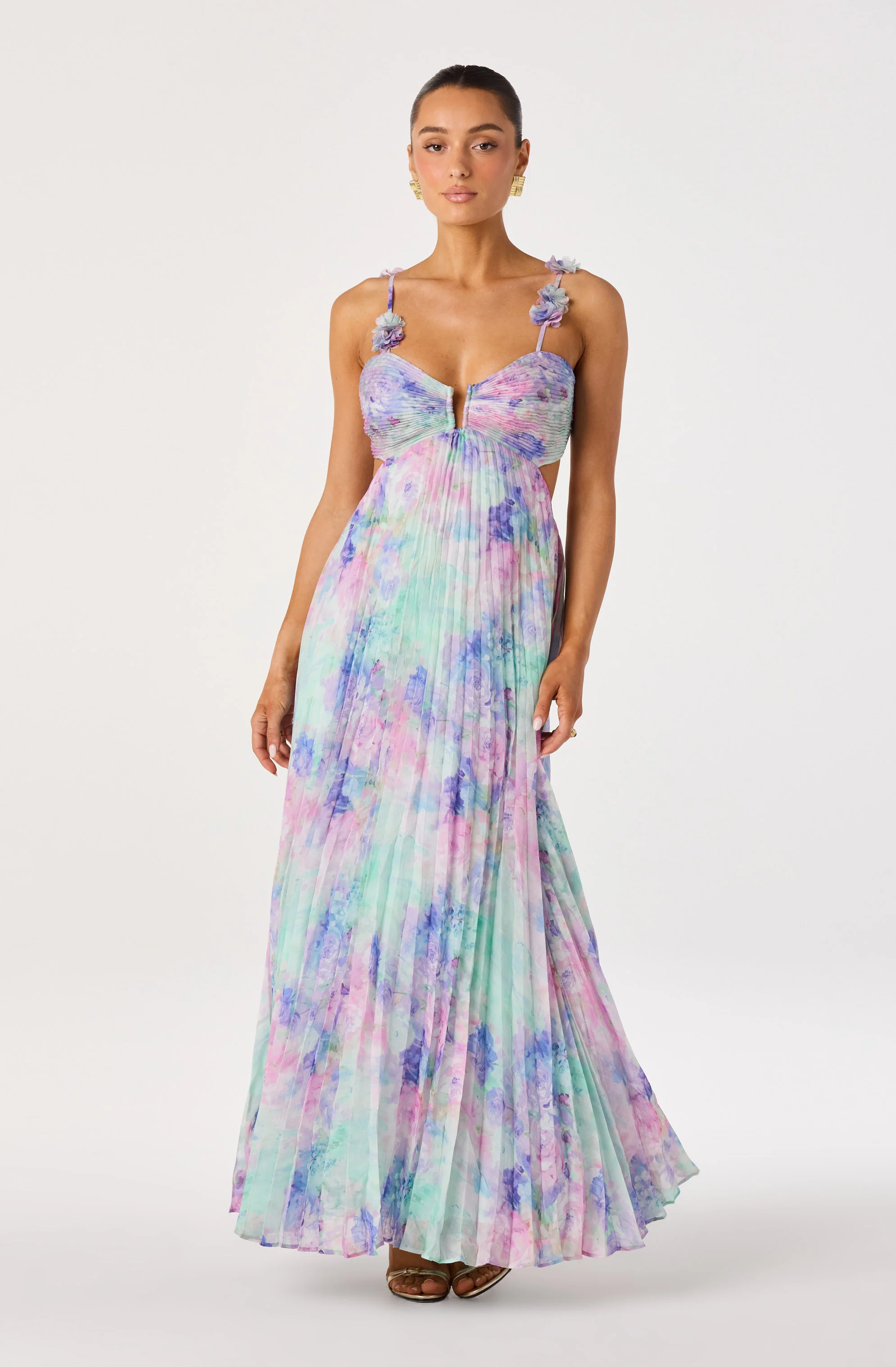 Emese Floral Cutout Maxi Dress - Image 8