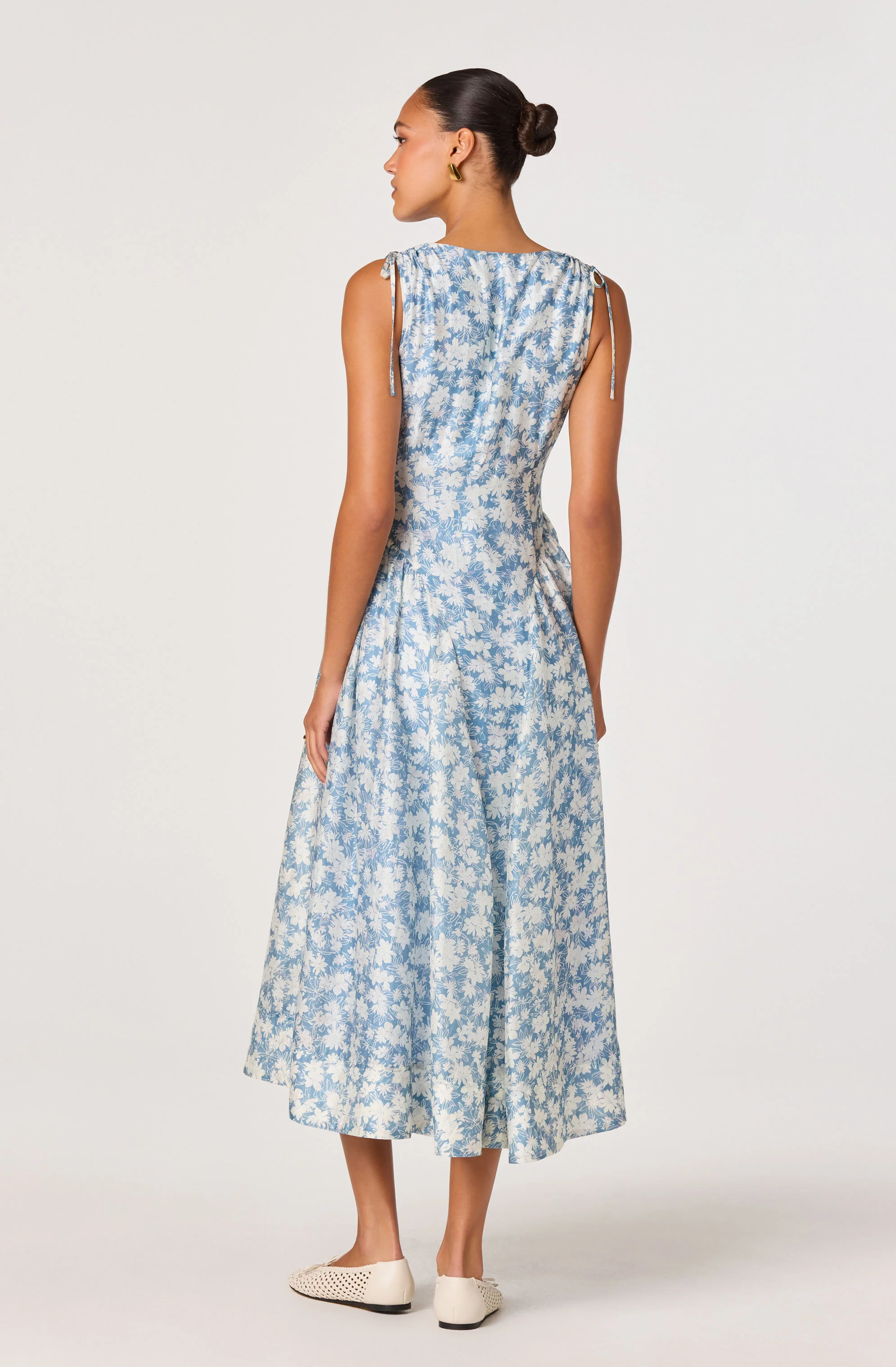 Emmery Floral Wrap Midi Dress - Image 4