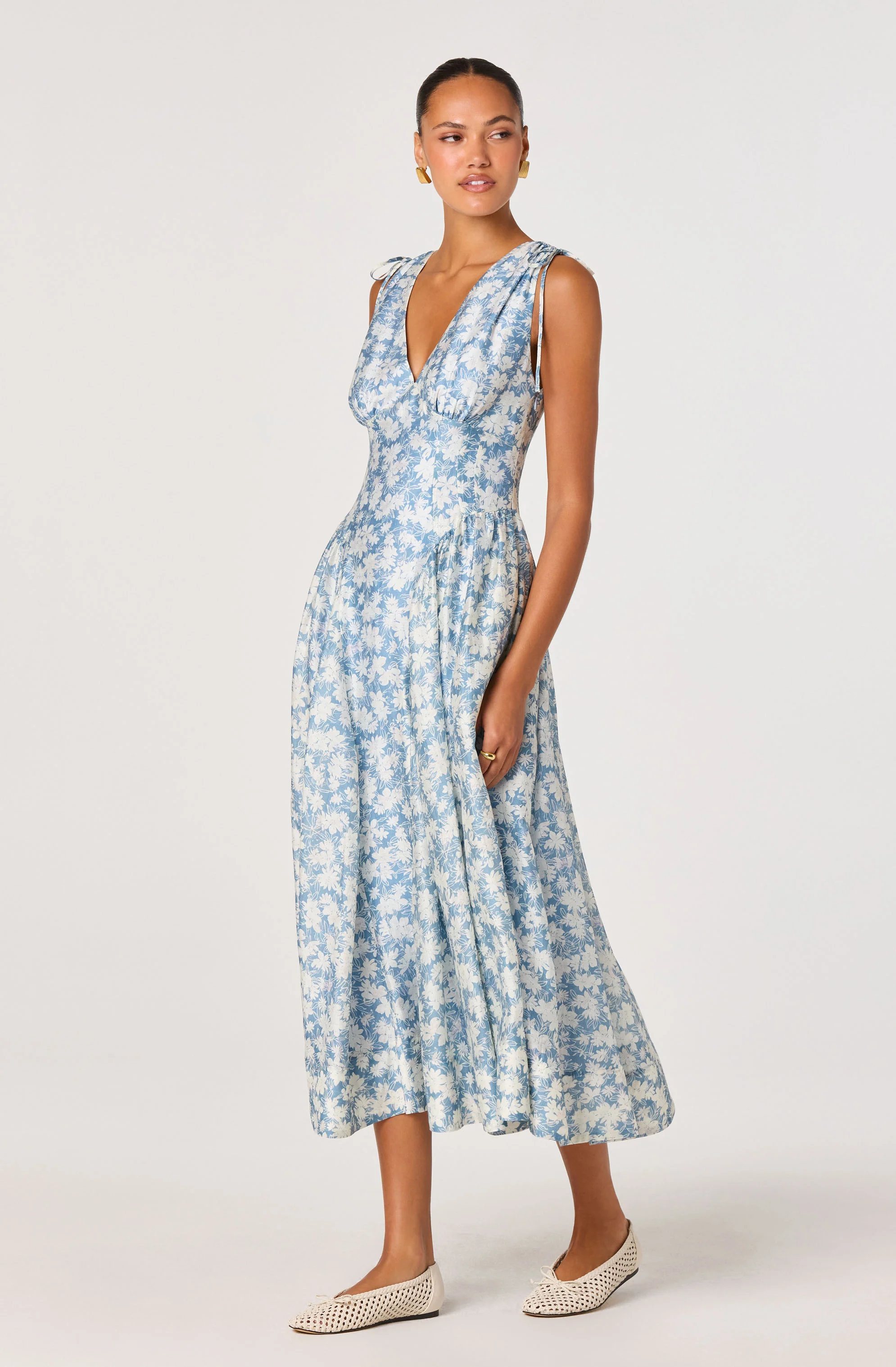 Emmery Floral Wrap Midi Dress - Image 5