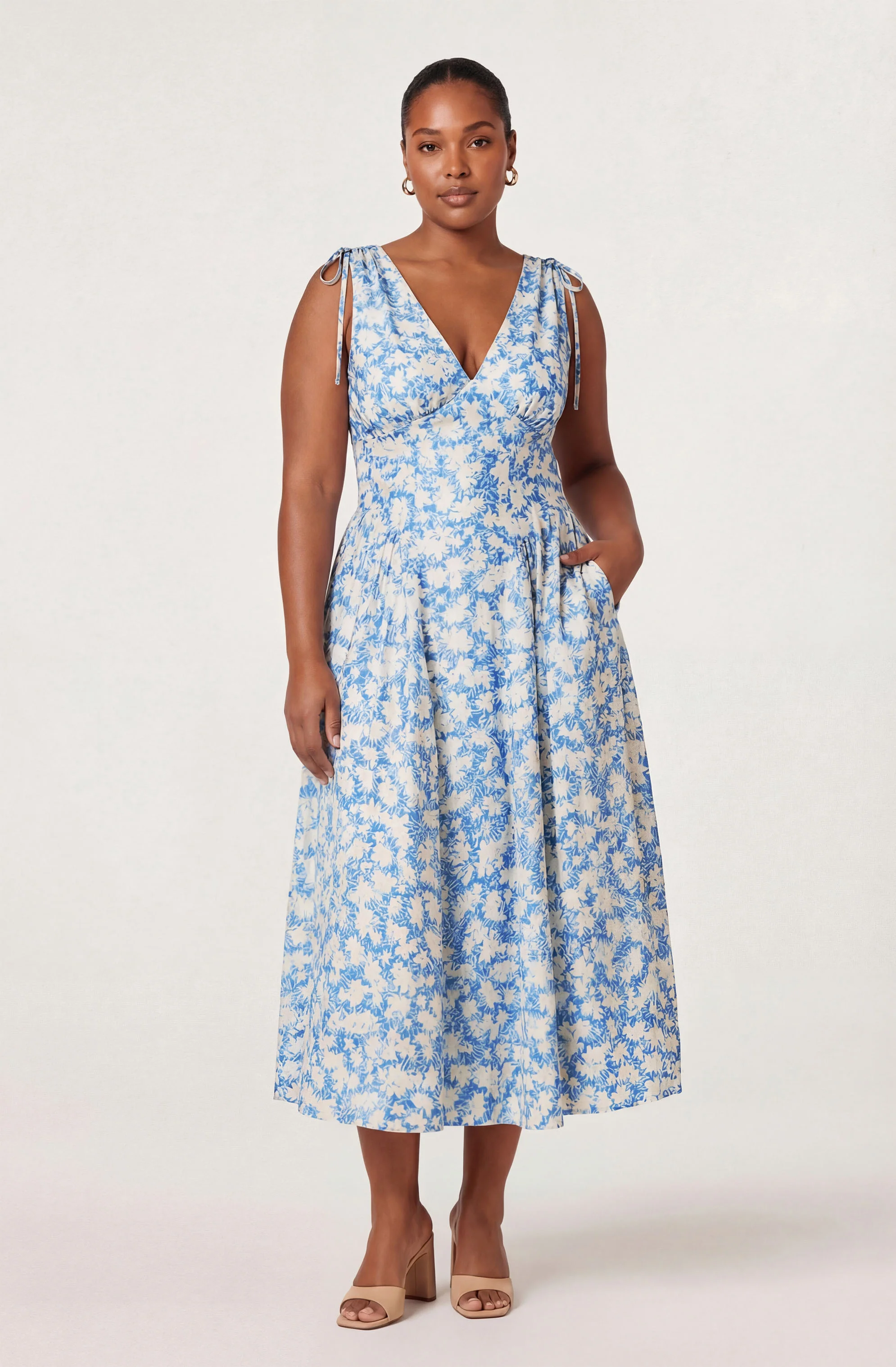 Emmery Floral Wrap Midi Dress - Image 7