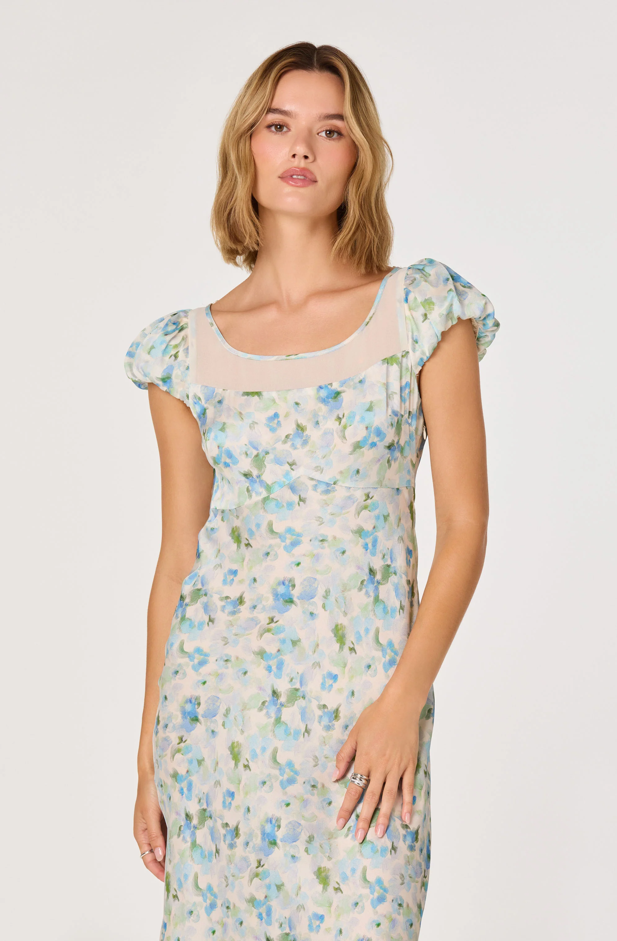 Erma Floral Empire Waist Midi Dress - Image 2