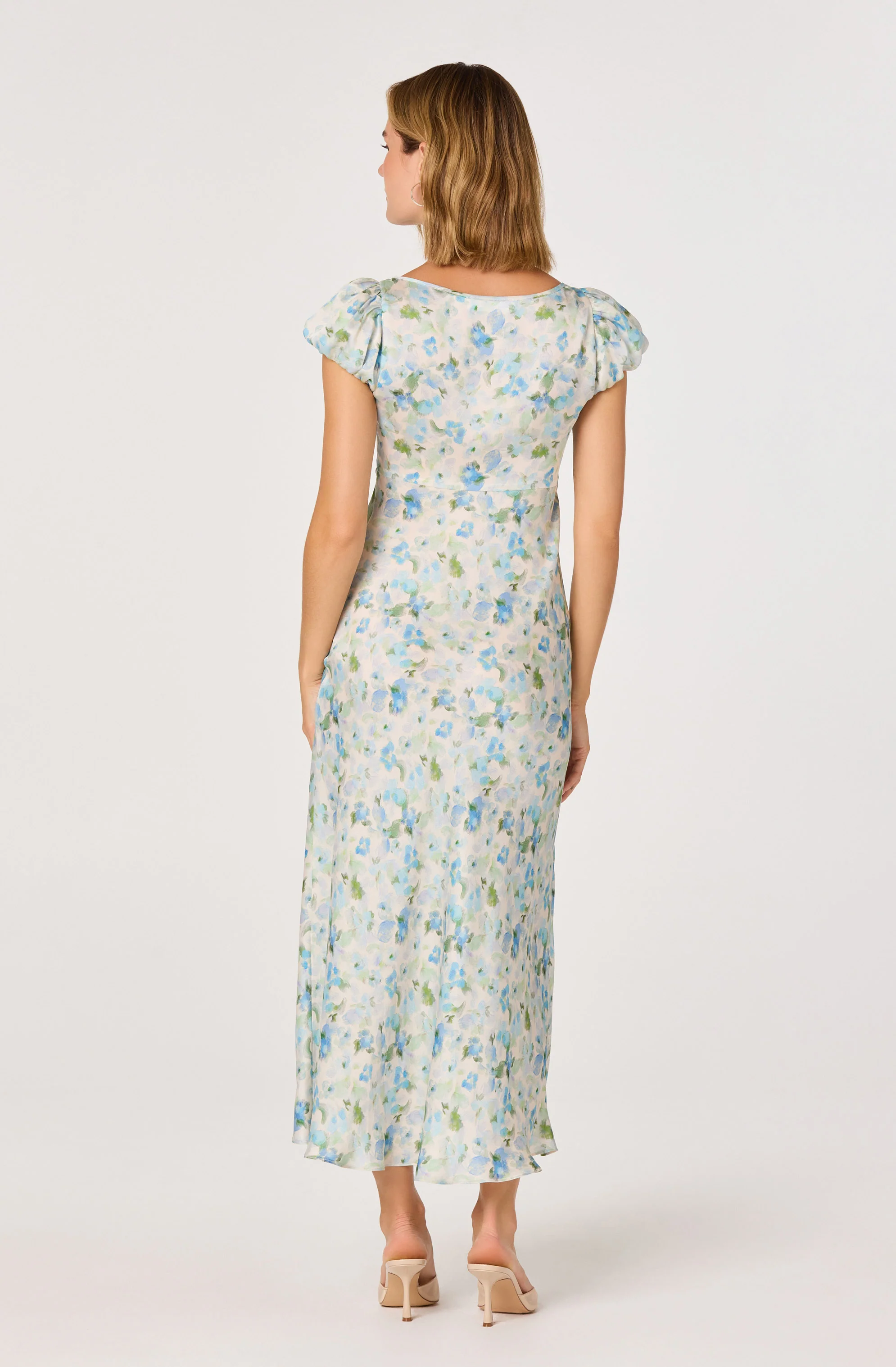 Erma Floral Empire Waist Midi Dress - Image 4