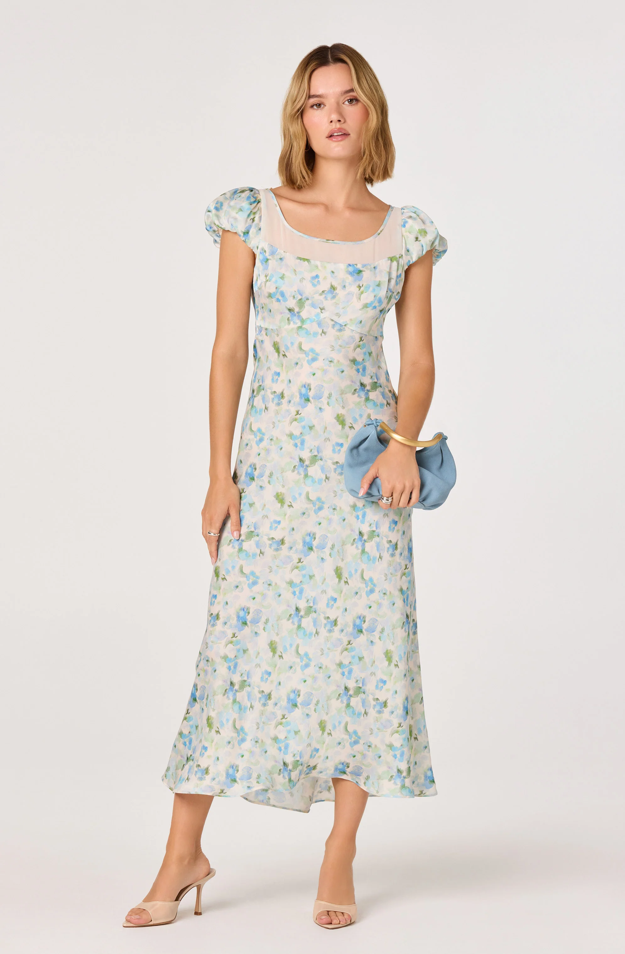 Erma Floral Empire Waist Midi Dress - Image 5