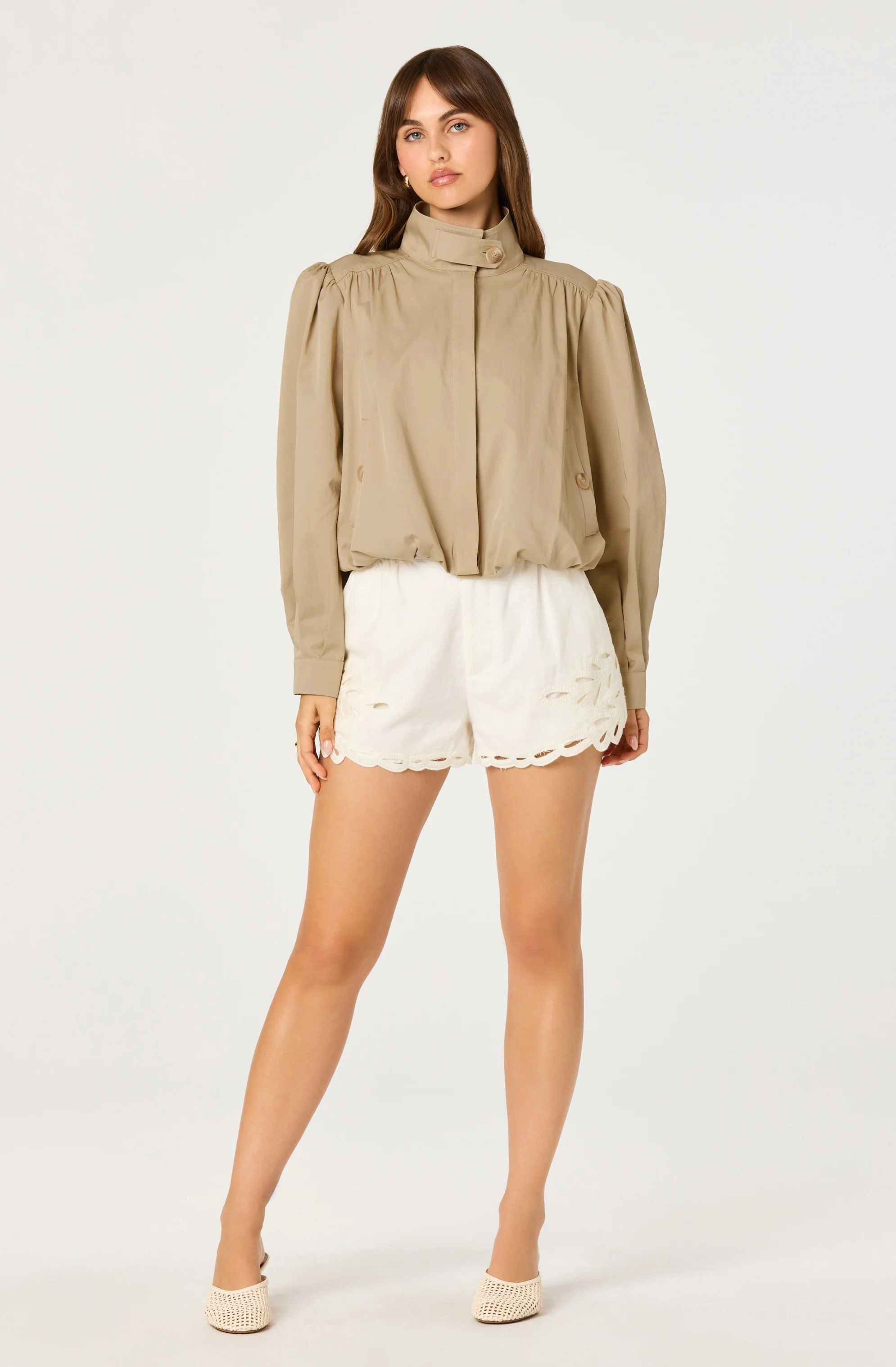Estero Gathered Sleeve Bomber Jacket - Image 2