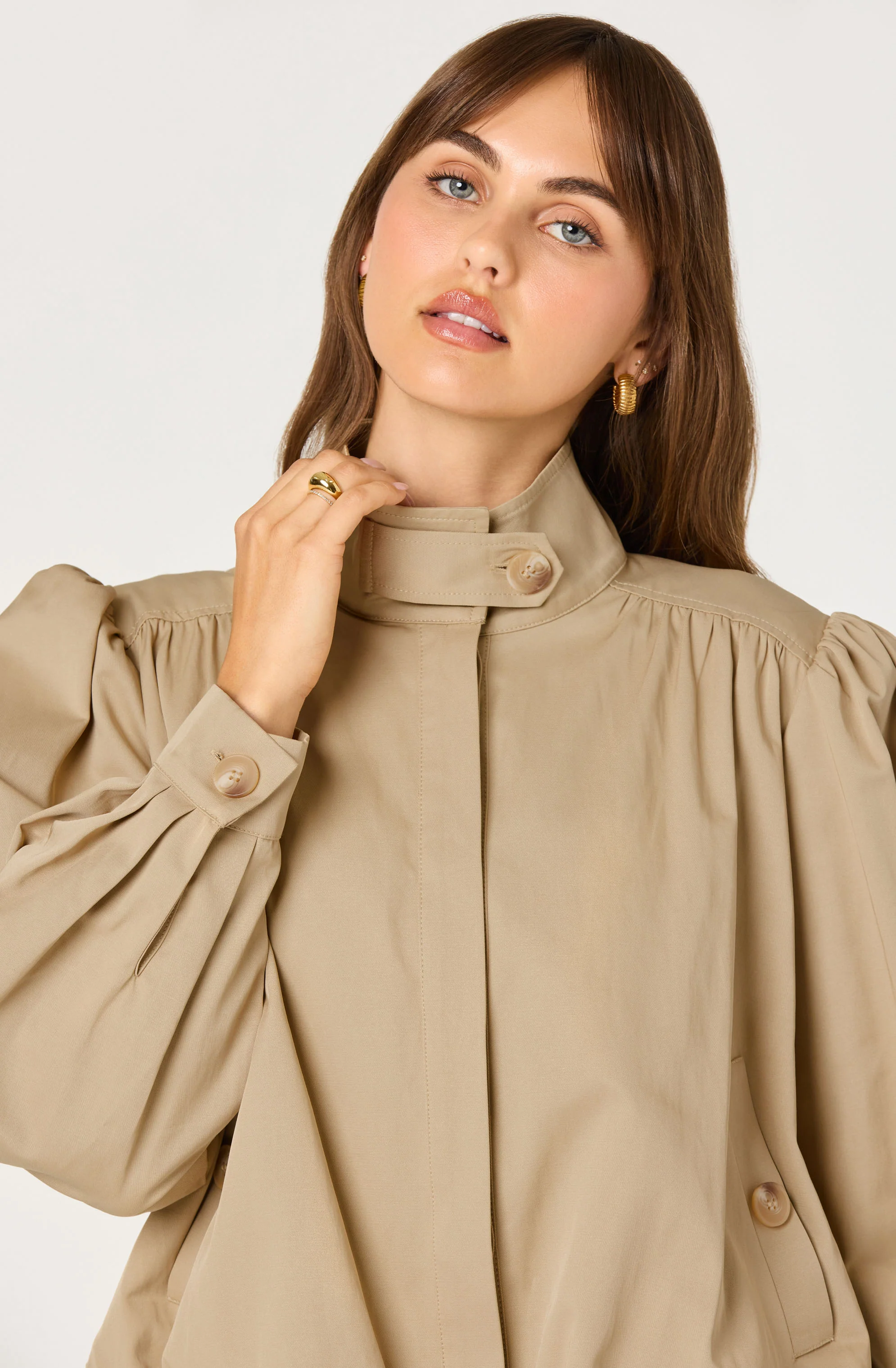Estero Gathered Sleeve Bomber Jacket - Image 4