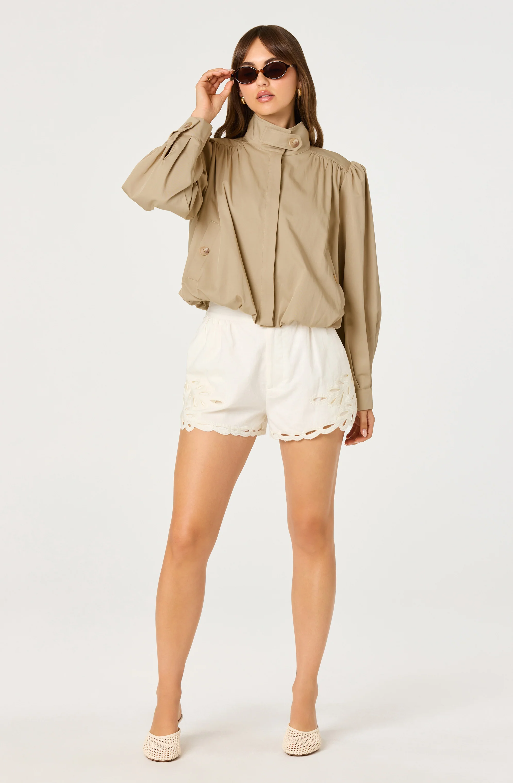 Estero Gathered Sleeve Bomber Jacket - Image 6