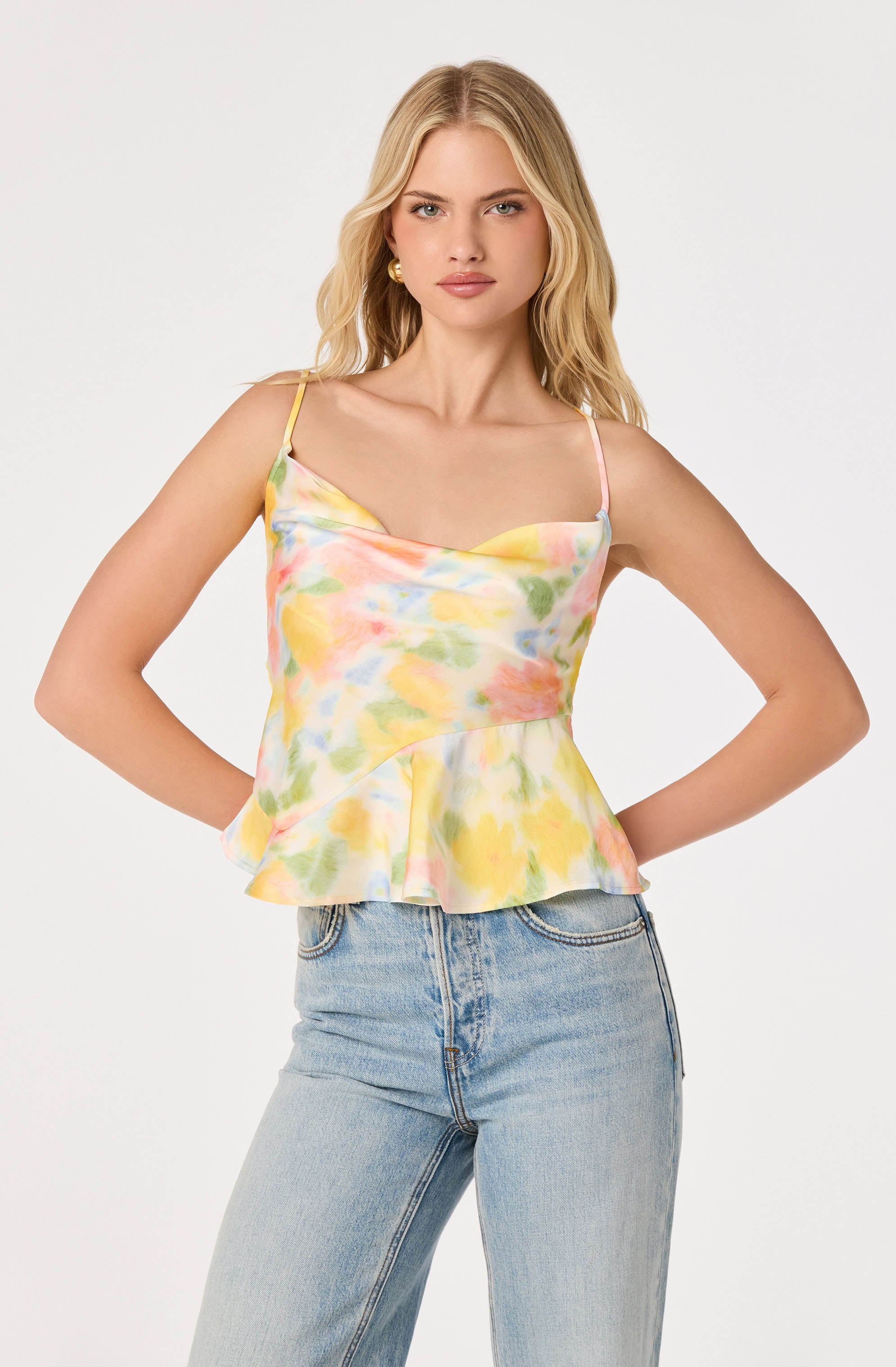Everli Cowl Neck Peplum Top - Image 11