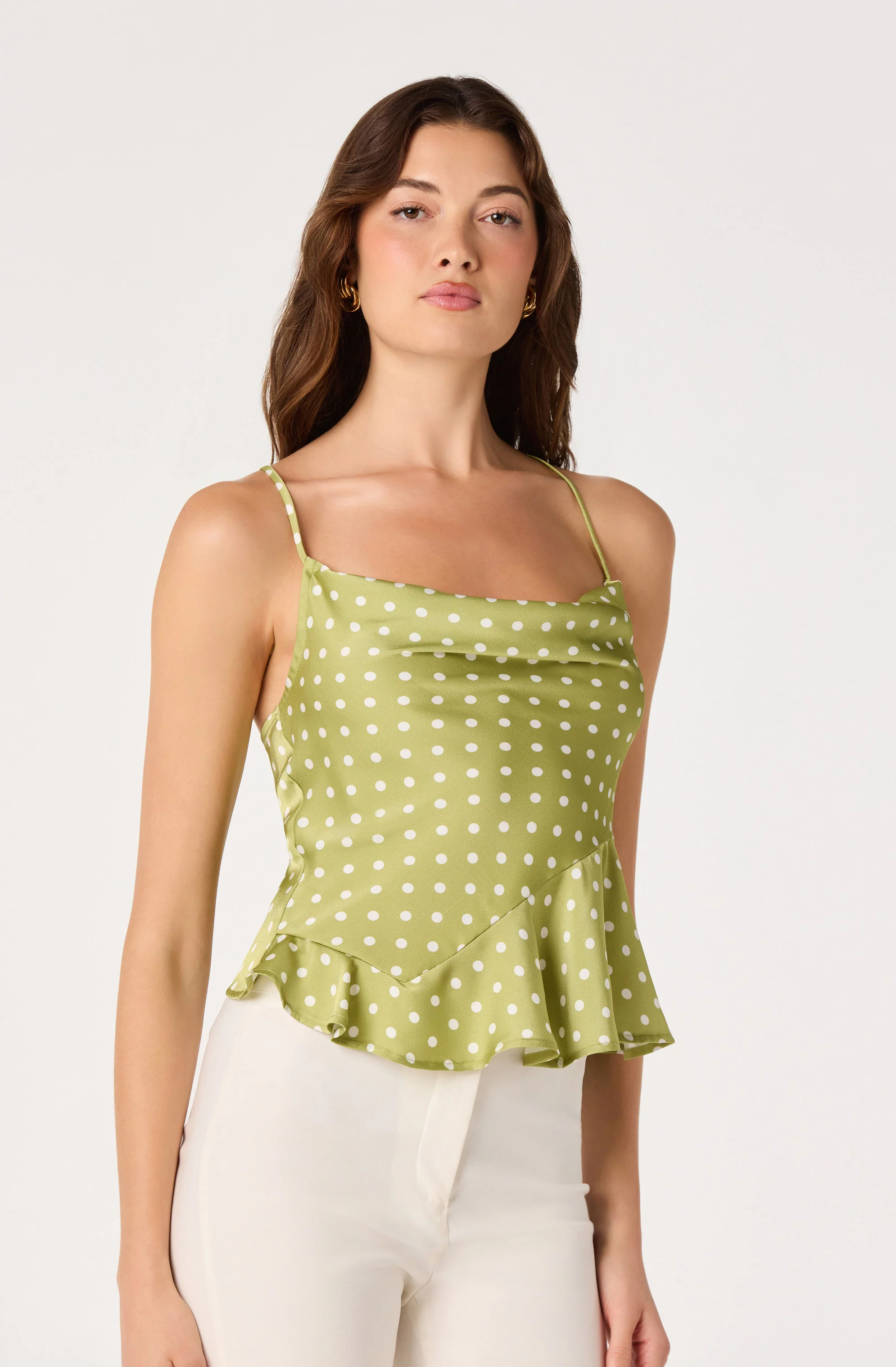 Everli Cowl Neck Peplum Top - Image 15