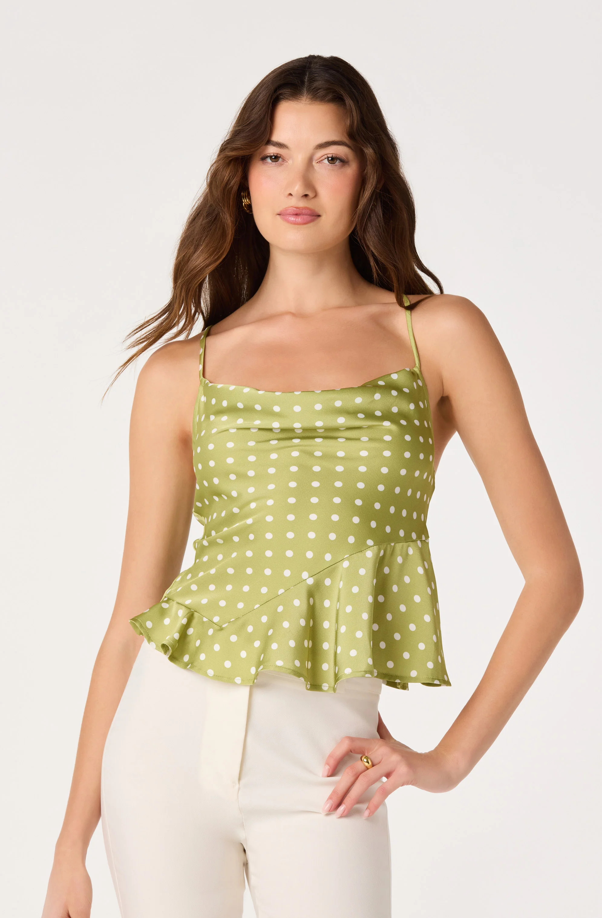 Everli Cowl Neck Peplum Top - Image 18