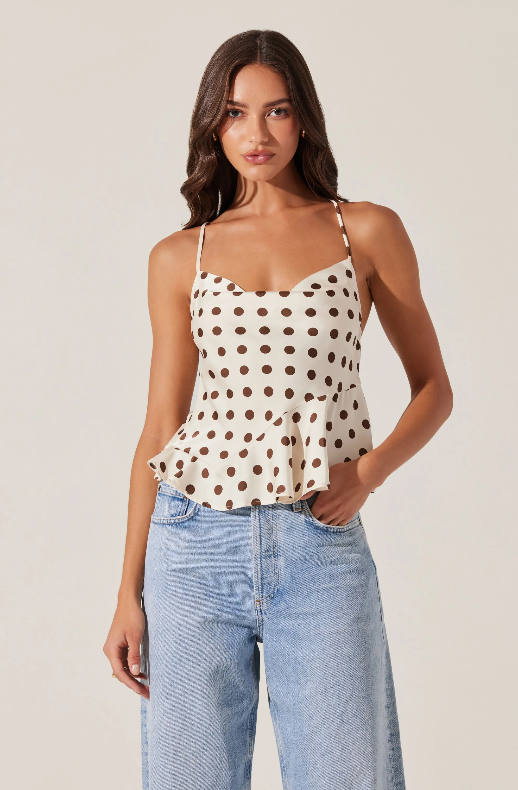 Everli Cowl Neck Peplum Top - Image 4