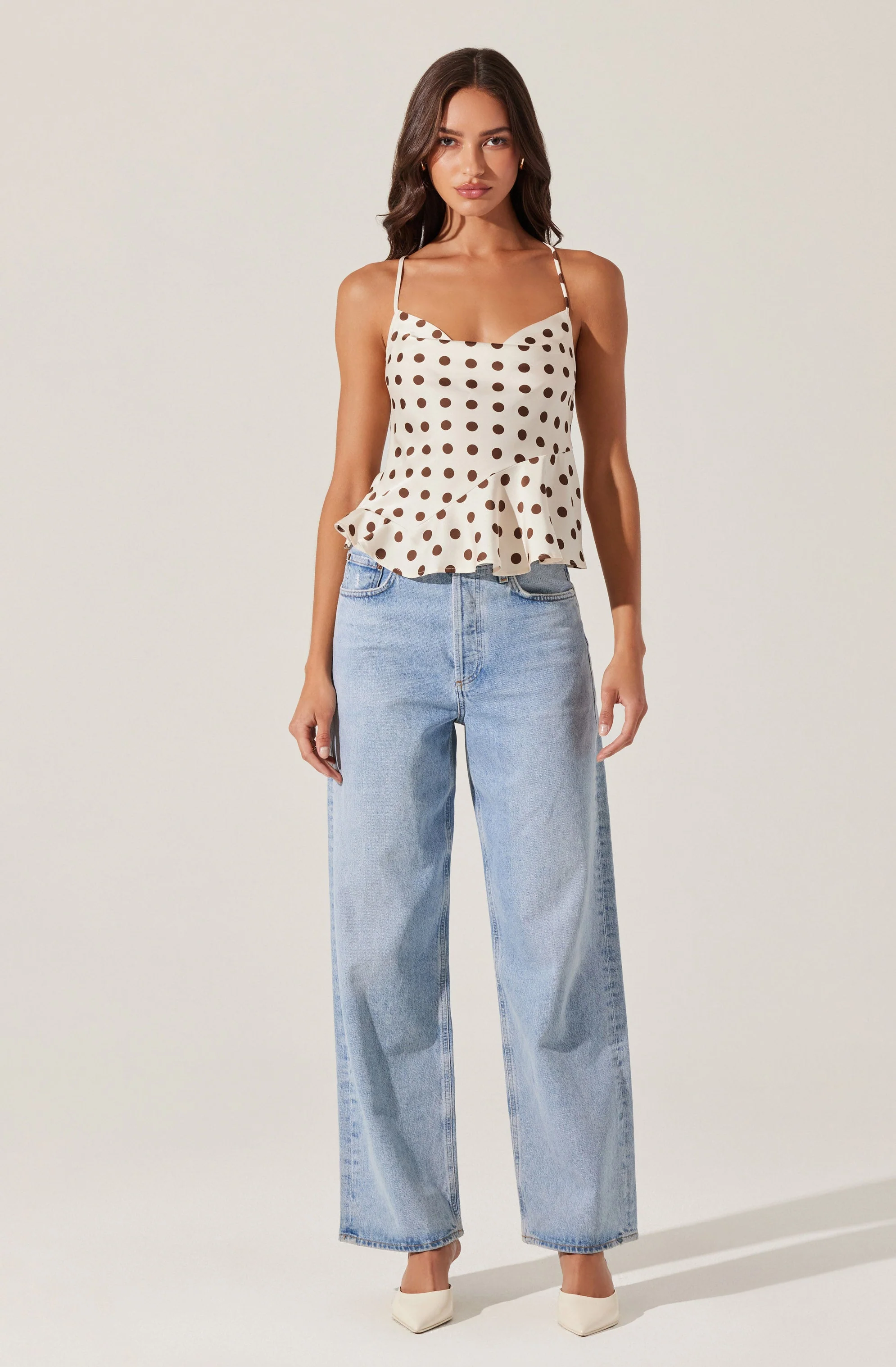 Everli Cowl Neck Peplum Top - Image 5