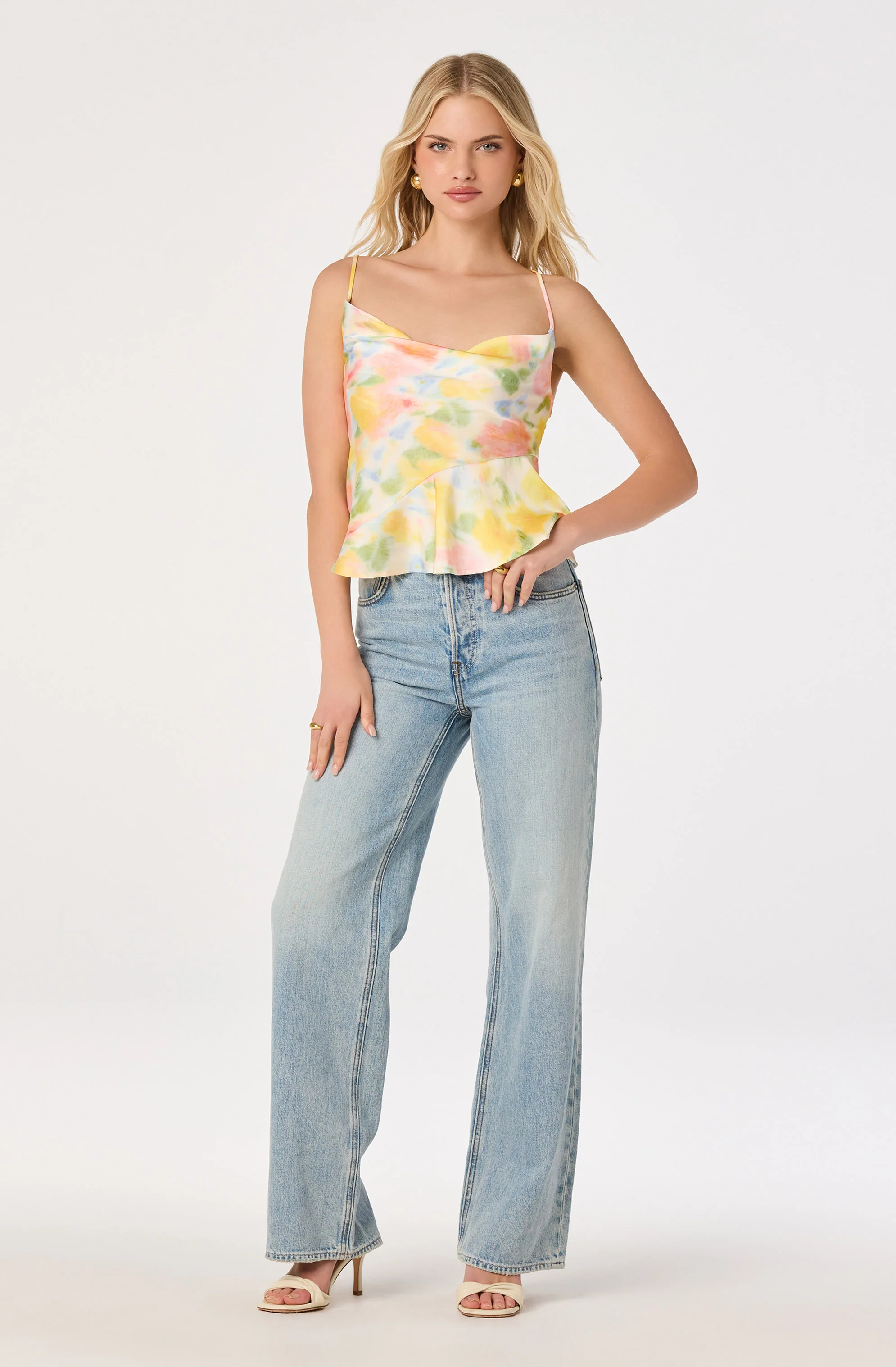 Everli Cowl Neck Peplum Top - Image 9
