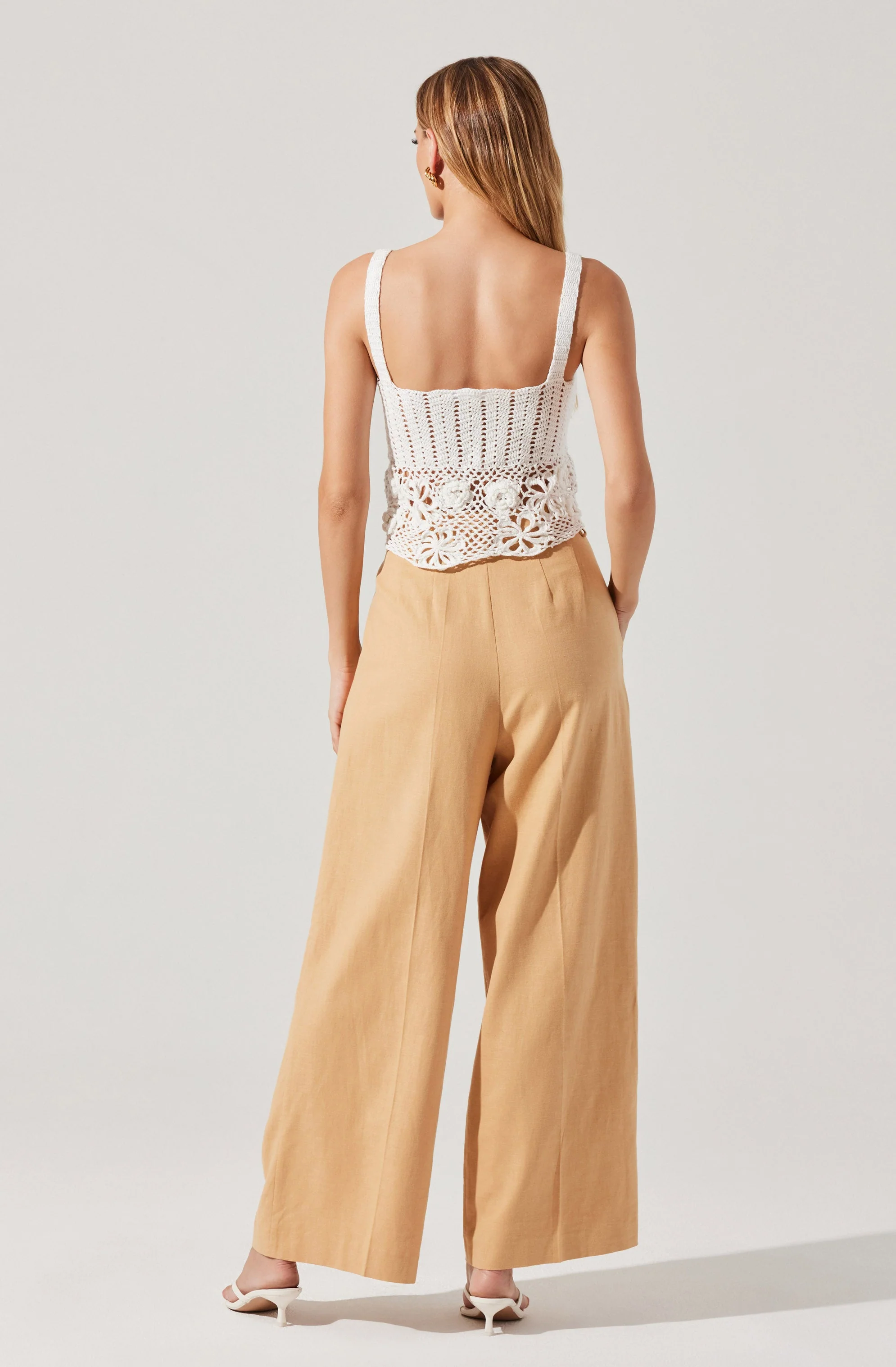 Everly Floral Crochet Sweater Top - Image 4