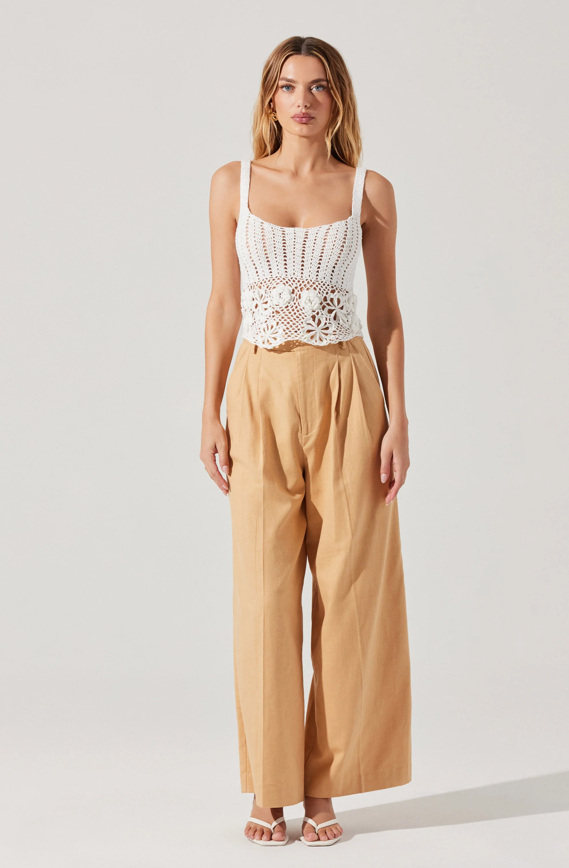 Everly Floral Crochet Sweater Top - Image 5