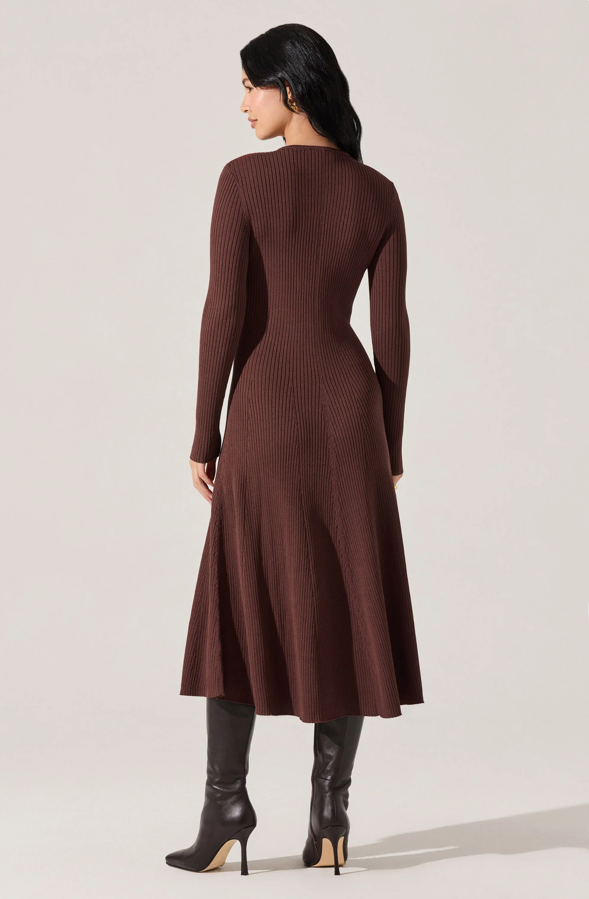 Fallyn Ribbed Sweater Midi Dress - Image 8