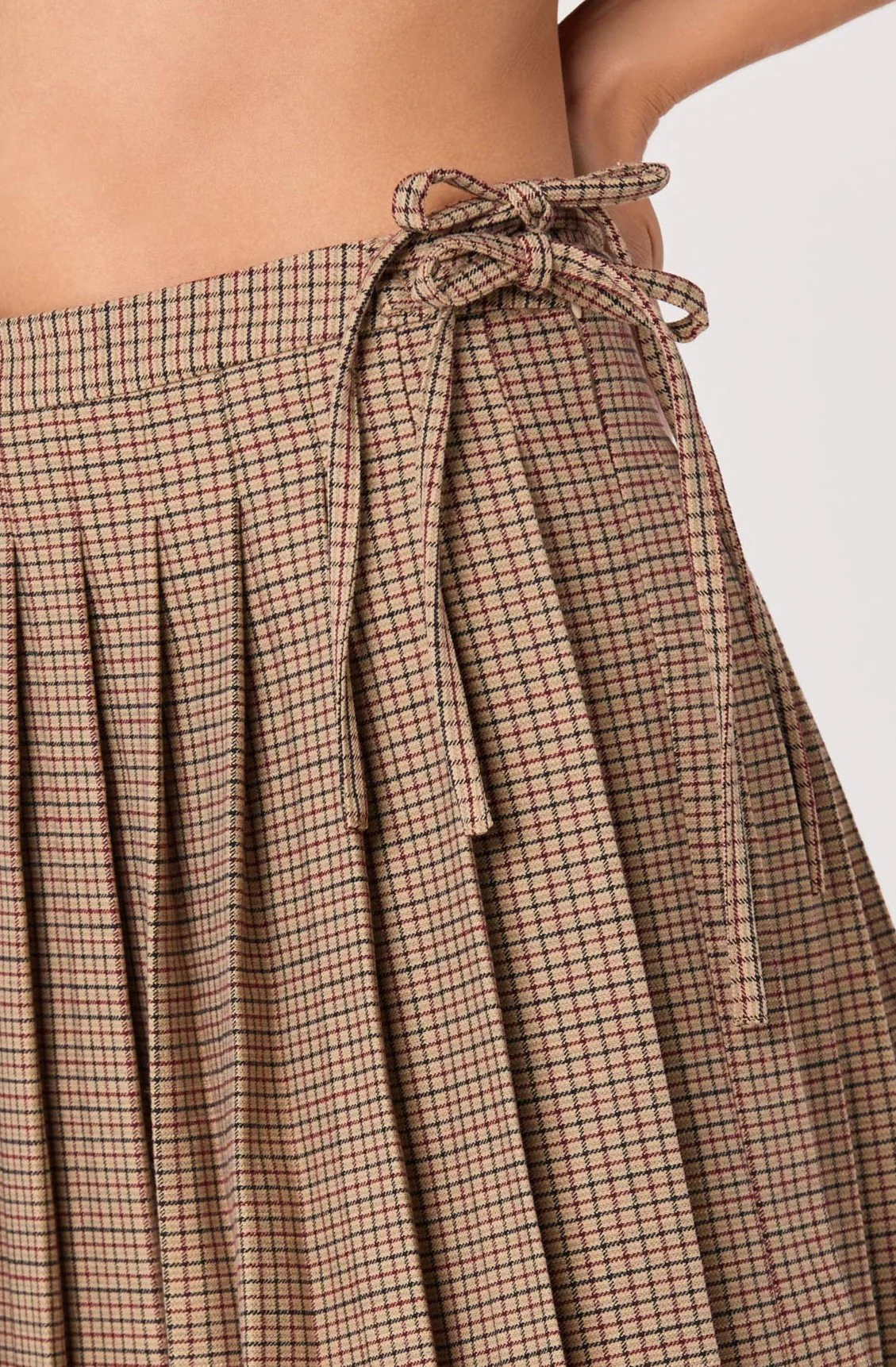 Plaid Pleated Mini Skirt - Image 5