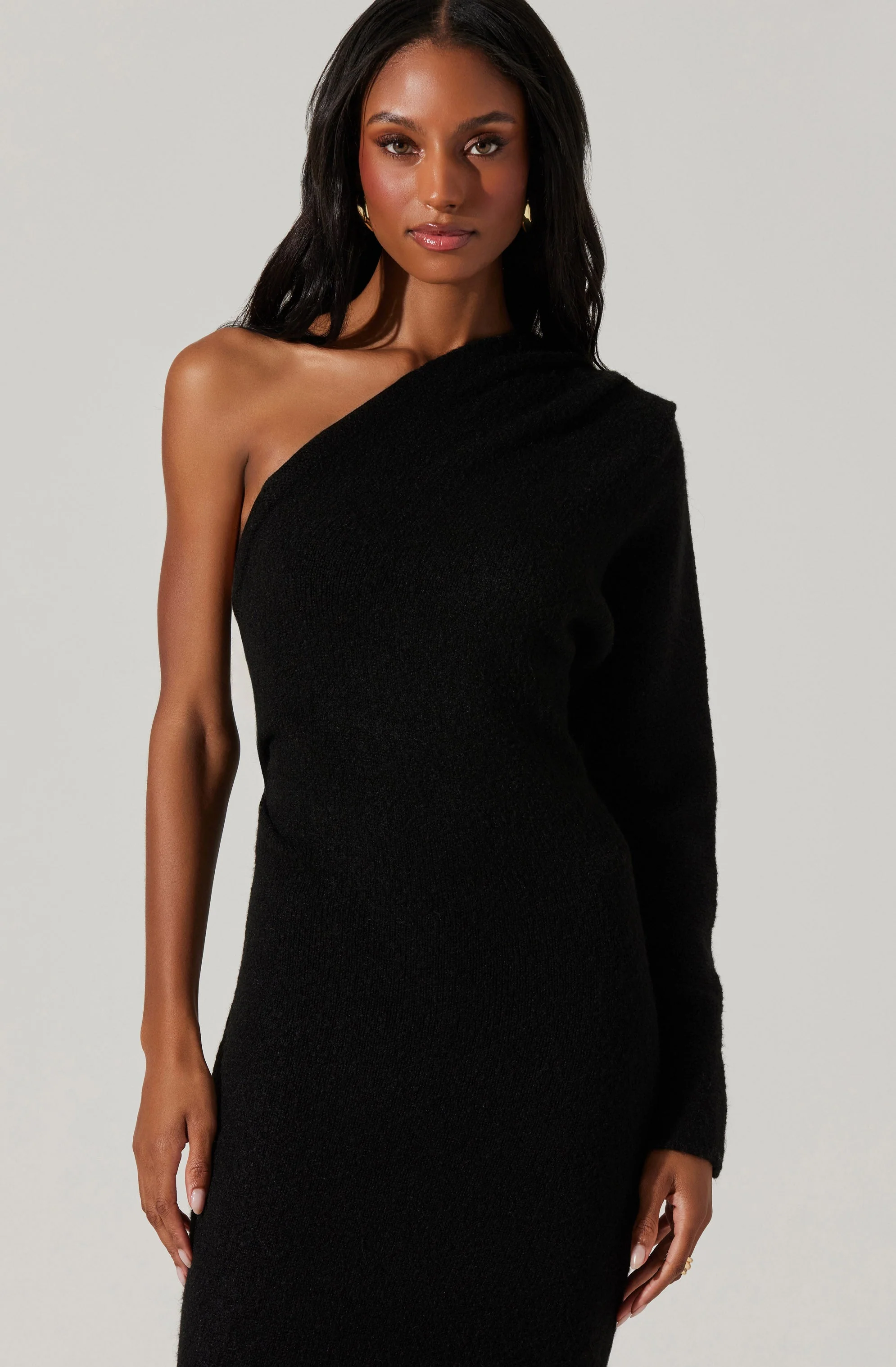 Finola One Shoulder Midi Sweater Dress - Image 5